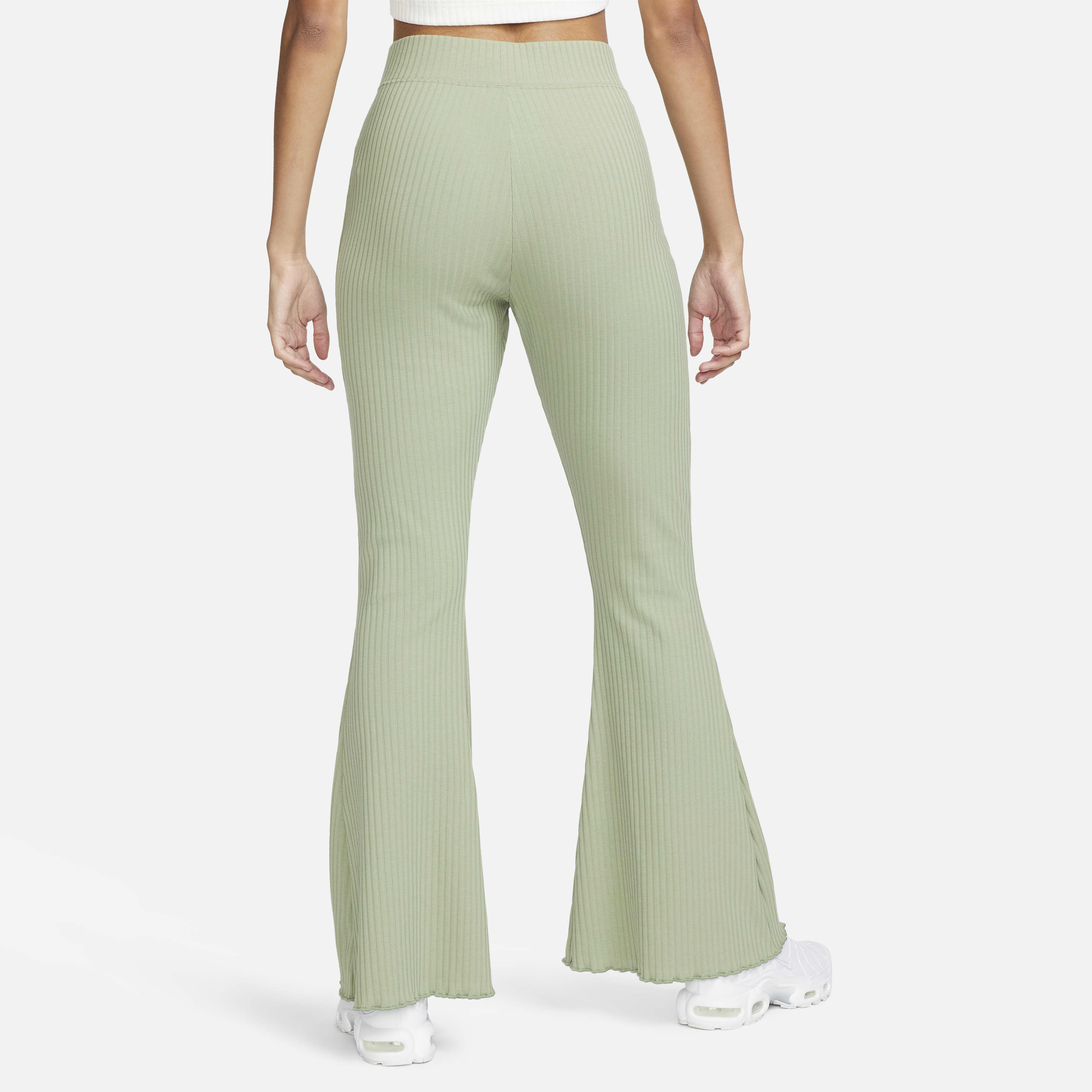 Buy Nike Sportswear Women s High Waisted Ribbed Jersey Flared Trousers Nike Qatar Official
