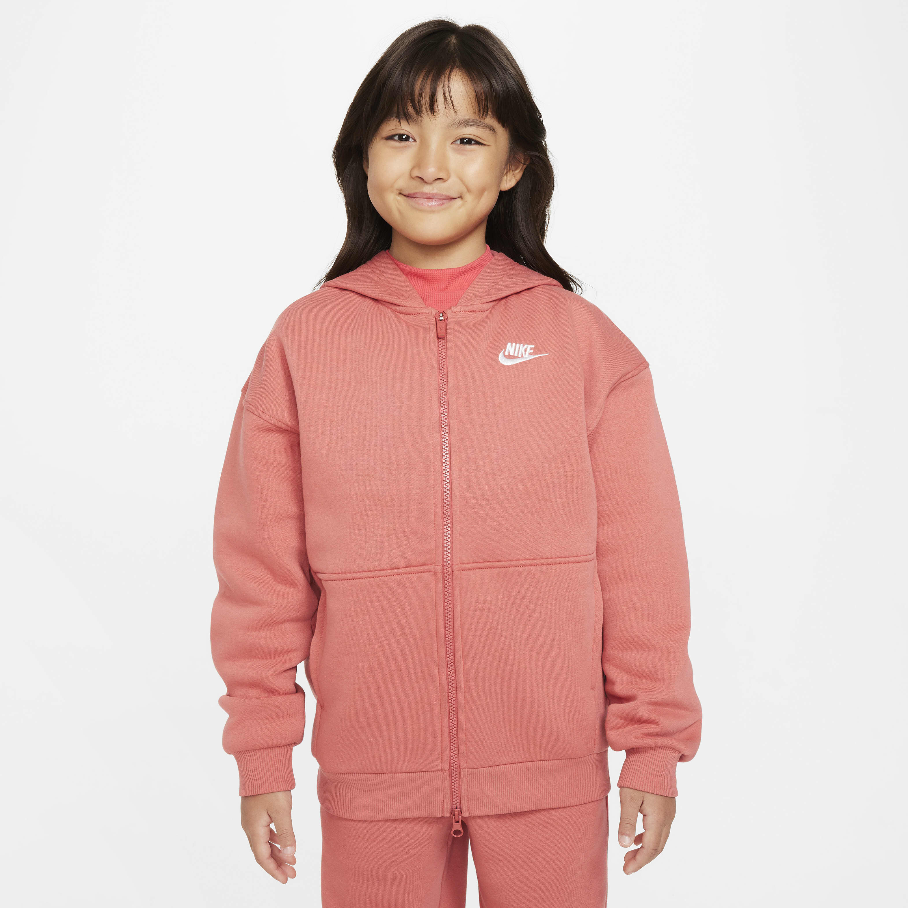 Buy Nike Sportswear Club Fleece Older Kids Oversized Full Zip Hoodie Nike Qatar Official
