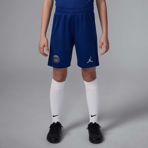 PSG vs Inter Milan-JRDN, Paris Saint-Germain 2025 Stadium Fourth, Older Kids' Jordan Dri-FIT Football Replica Shorts