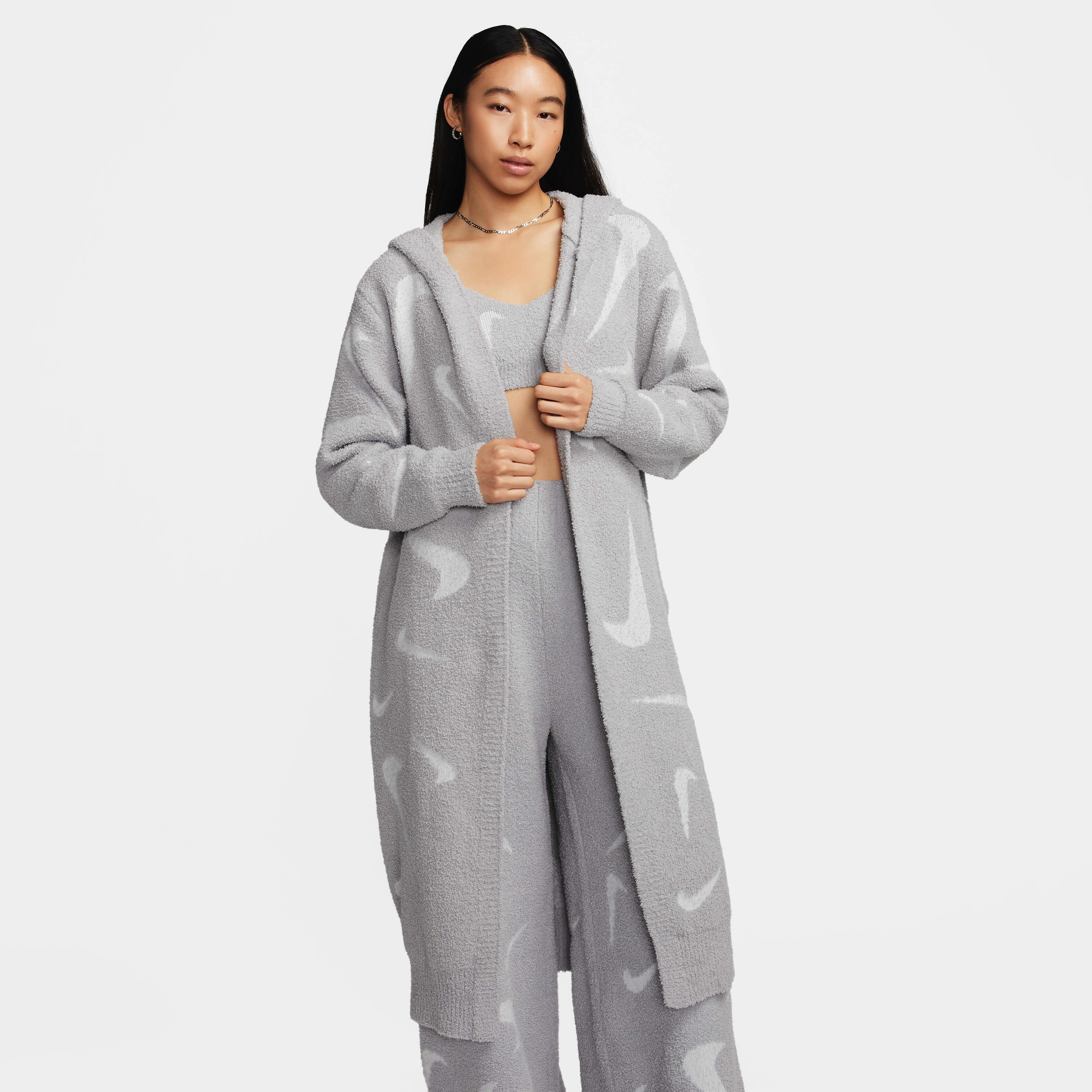Buy Nike Sportswear Phoenix Cosy Boucle Women s Loose Long Knit Cardigan Nike Qatar Official