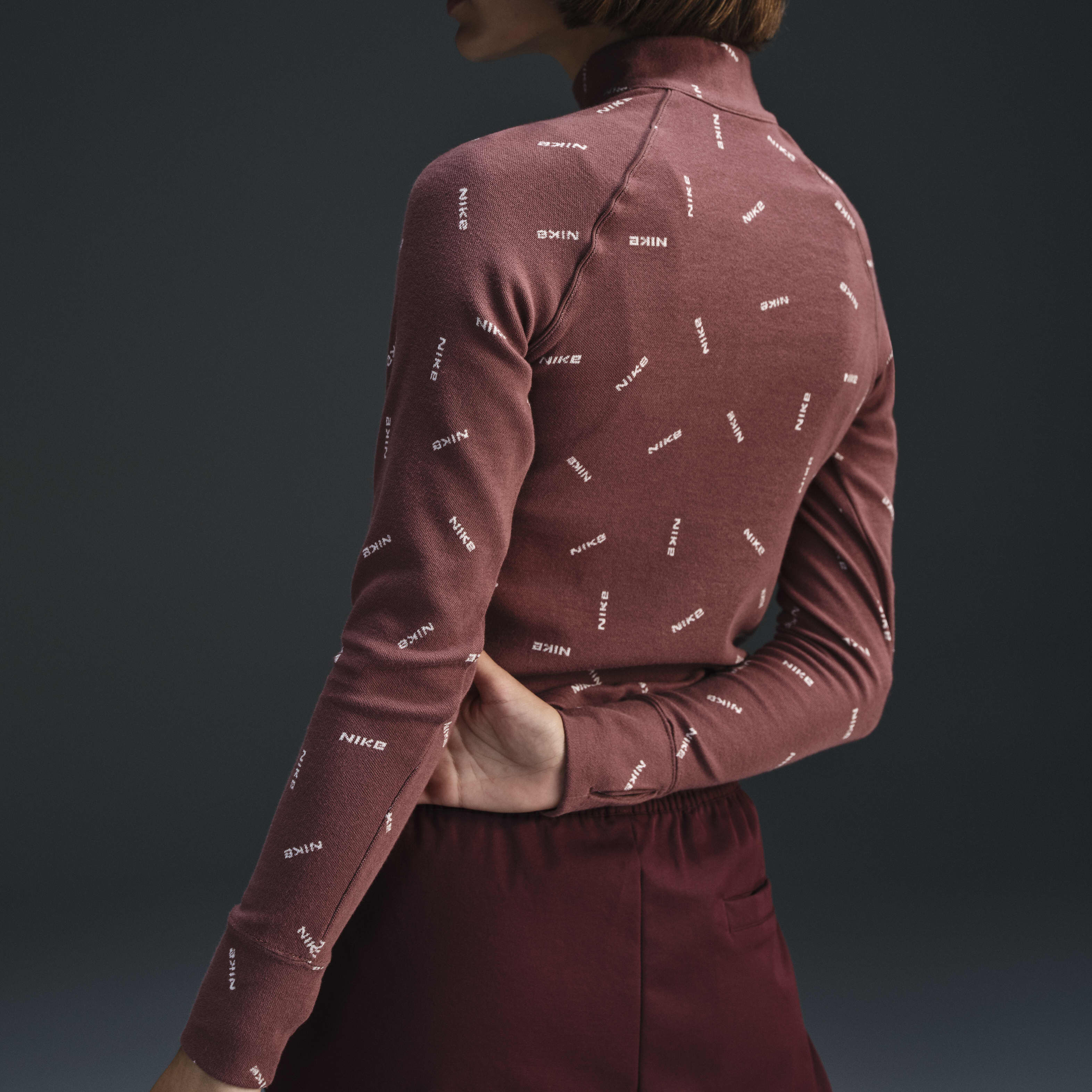 Buy Nike Sportswear Collection Women s Slim 1 2 Zip Long Sleeve Logo Top Nike Qatar Official