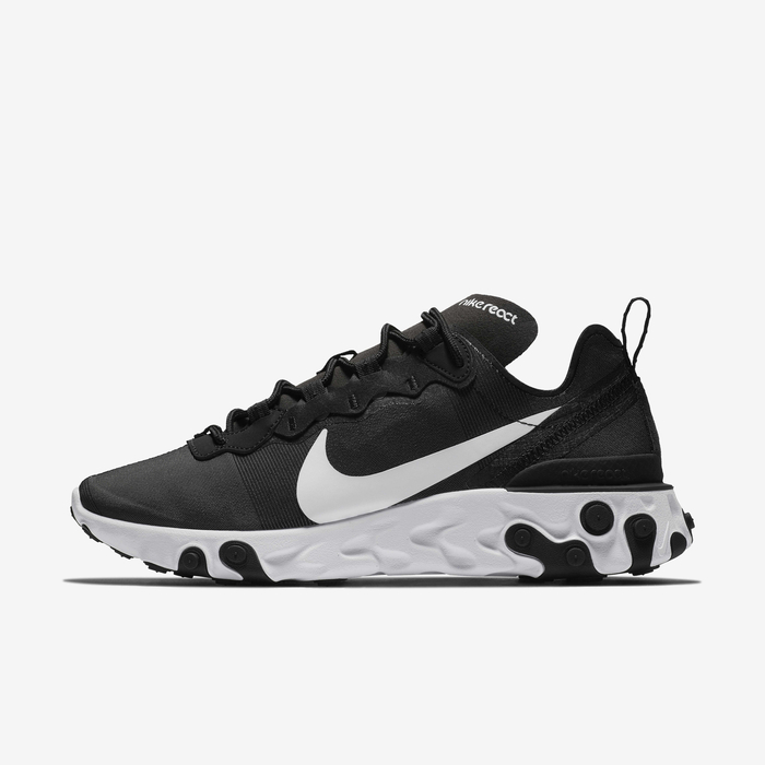 Buy Nike React Element 55 Women's Shoes Black/White Nike Qatar