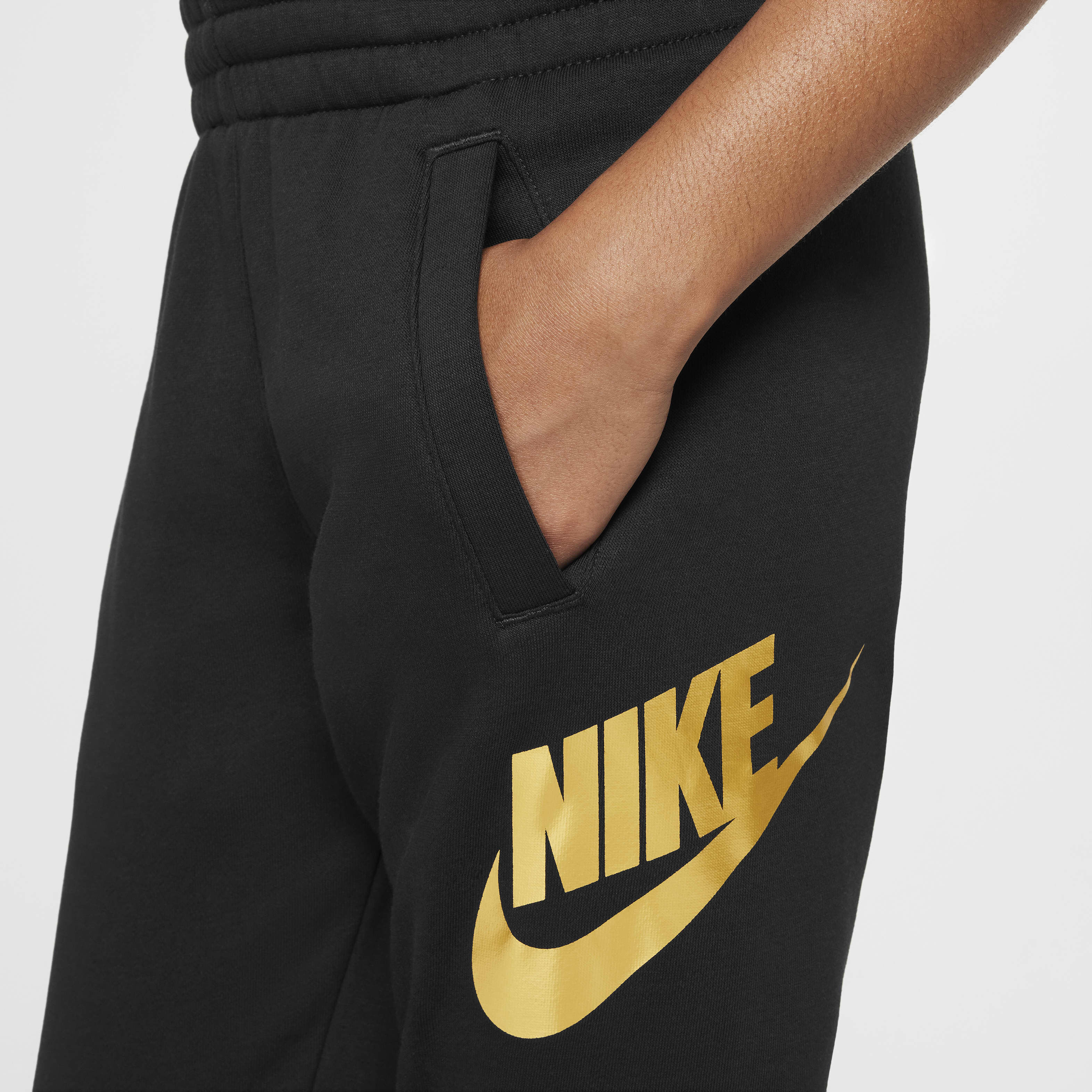 Nike women's black and gold joggers 2025