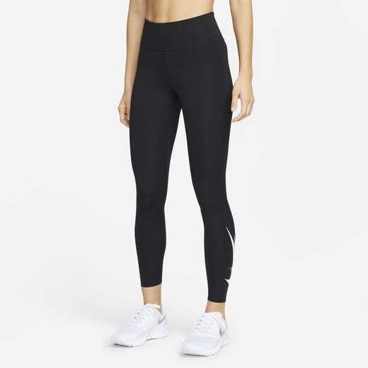 كساء-نايكي, Nike Swoosh Run, ليقنز الجري جرافيك بخصر متوسط وطول 7/8 للنساء