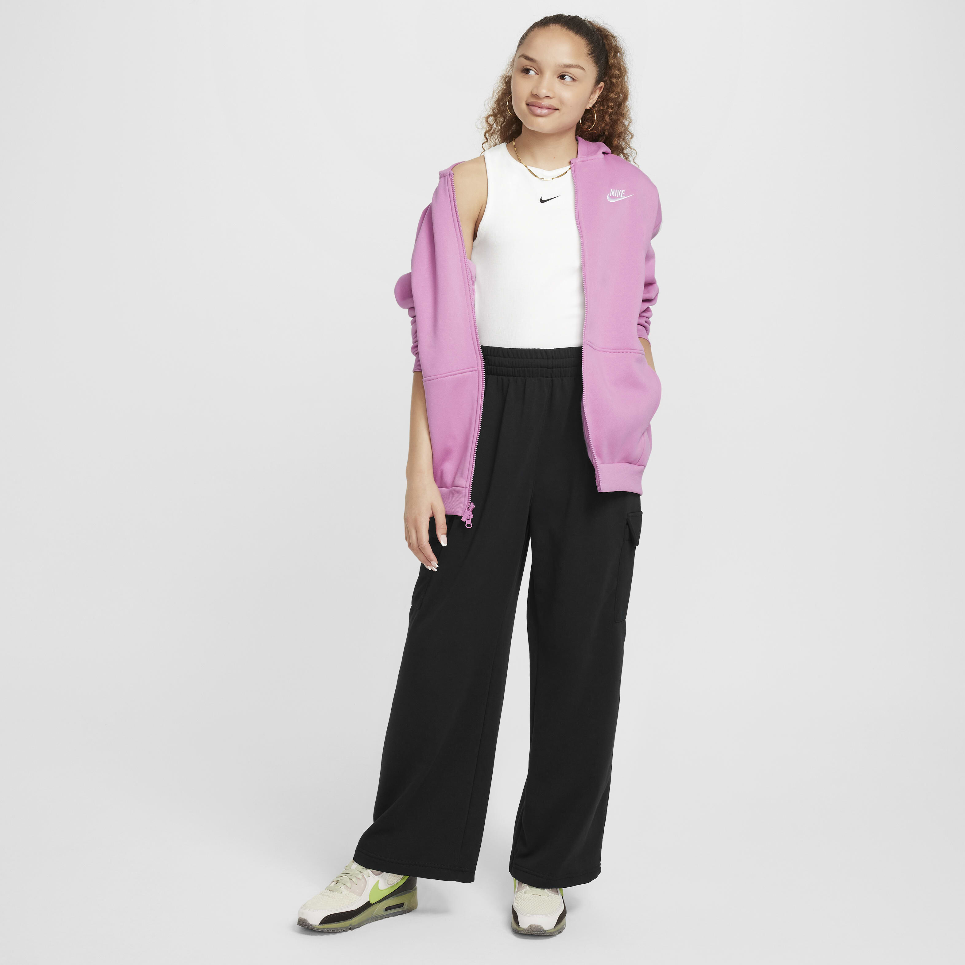 Nike sportswear club fleece zip hoodie & pants set best sale