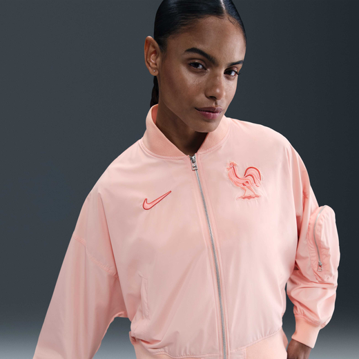 Women's Bomber Jackets-Nike, FFF Essential, Women's Nike Football Oversized Bomber