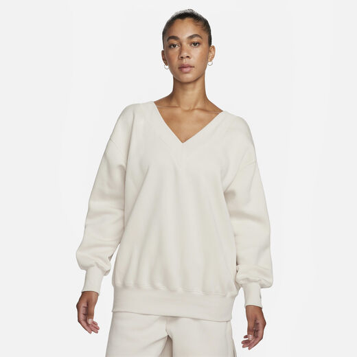 Hoodies & Sweatshirts-Nike, Nike Sportswear Phoenix Fleece, Women's Oversized V-Neck Sweatshirt