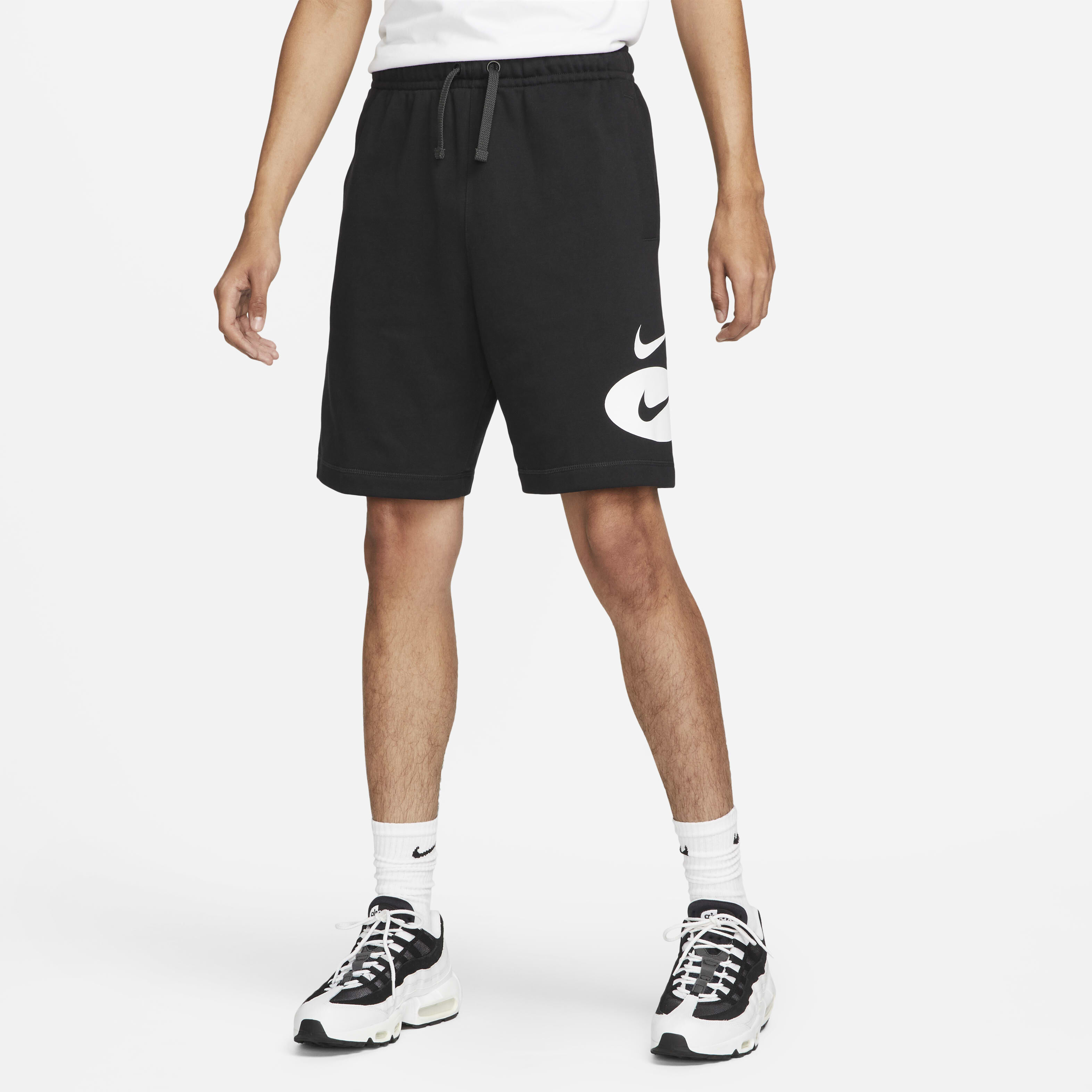 nike sportswear swoosh men's french terry shorts