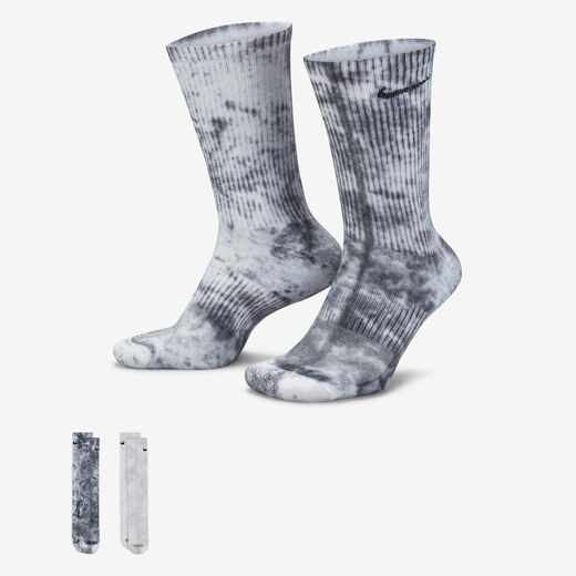 Men's Crew Socks Sale-Nike, Nike Everyday Plus, Cushioned Tie-Dye Crew Socks (2 Pairs)