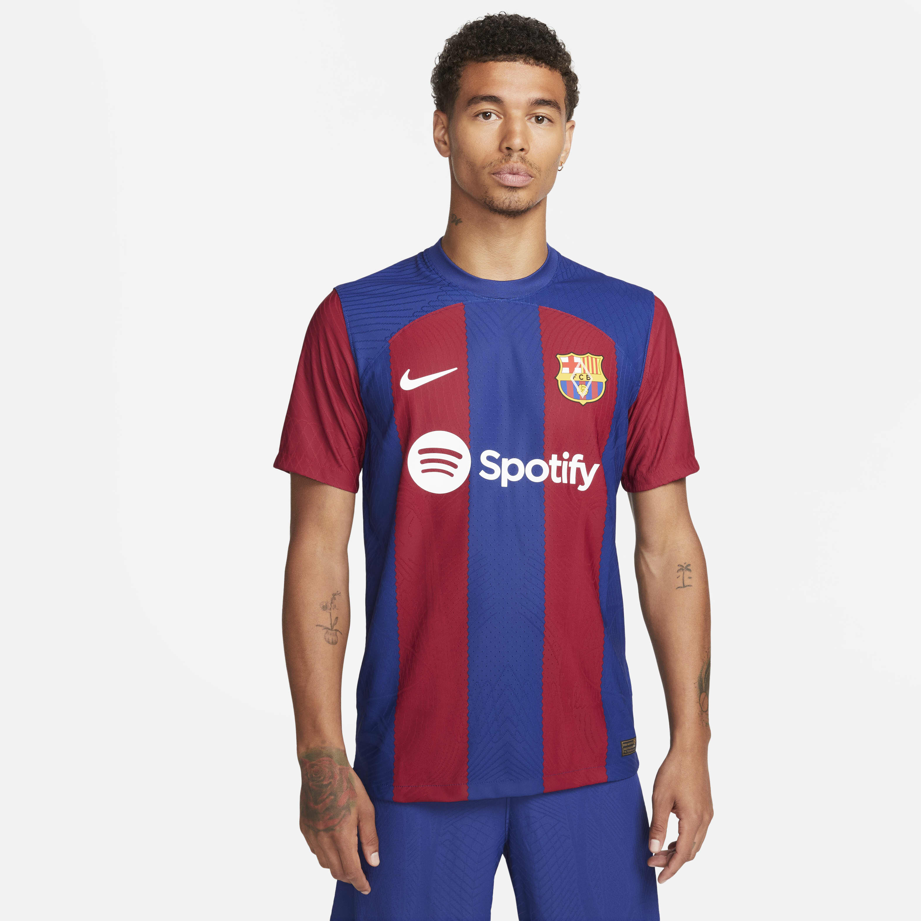 Barcelona Nike シャツ 青 赤 Qatar Foundation Nike Dri Fit FC Barcelona Qatar Foundation Home Jersey Adult