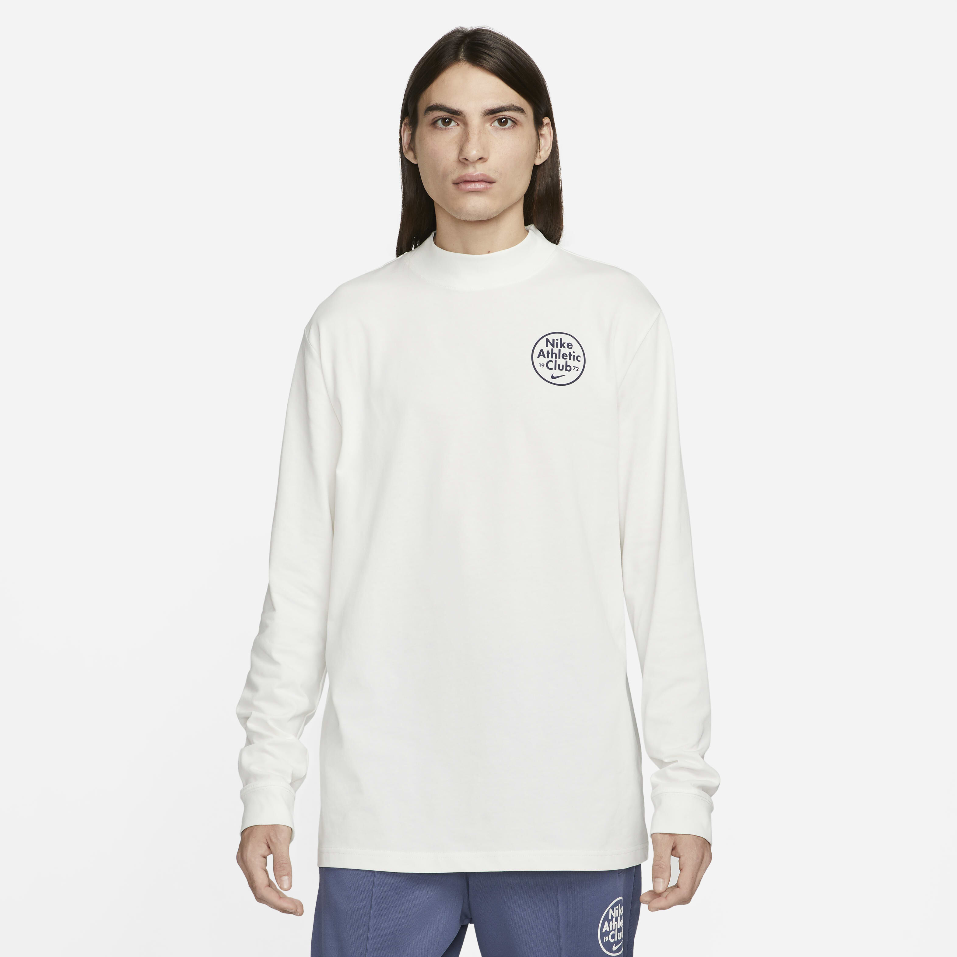 Buy Nike Sportswear Men's Long-Sleeve Mock-Neck T-Shirt Sail