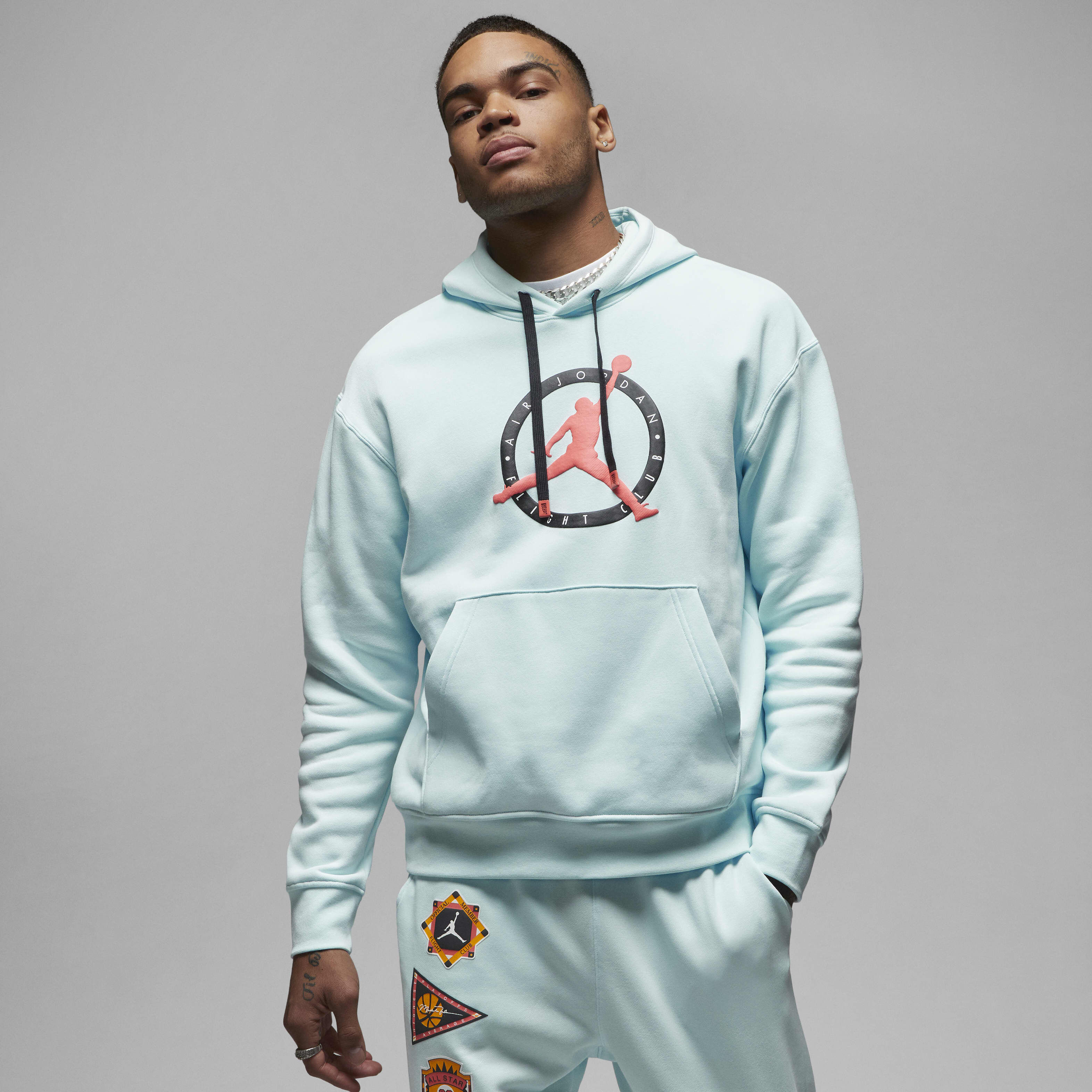 Fleece Graphic Hoodie Jordan Flight Hoodie Blau Flight Fleece