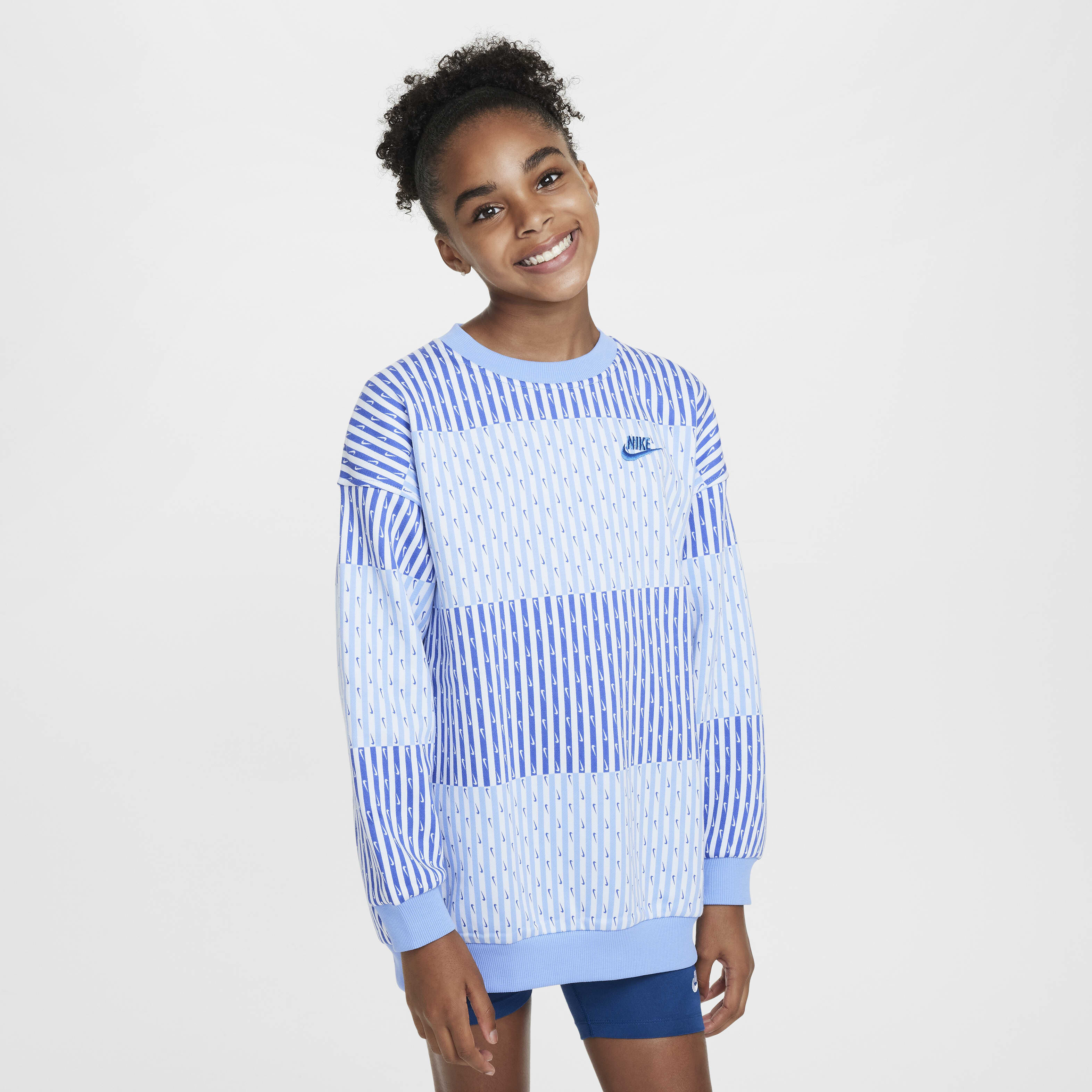 Nike white oversized club hoodie shop