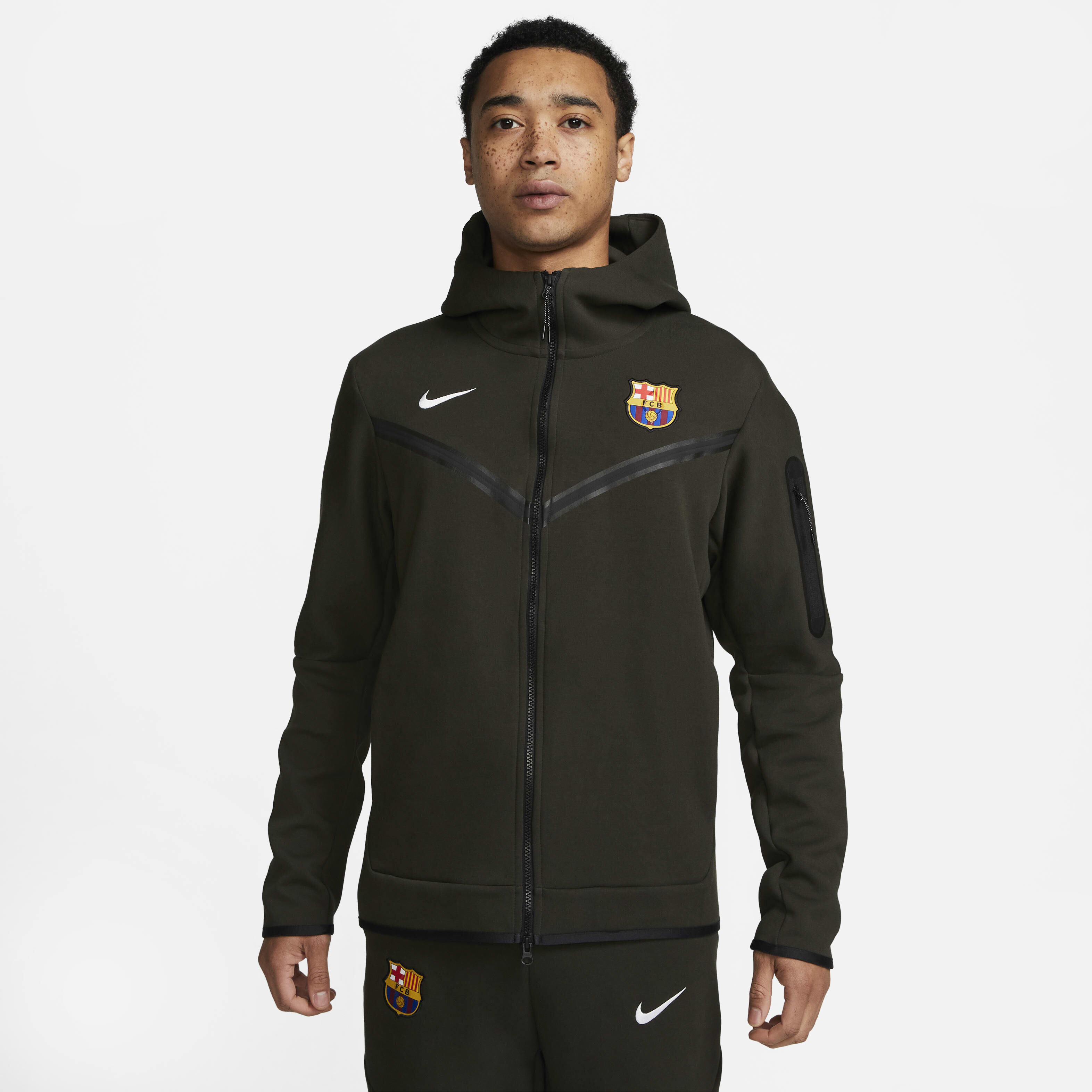 ウェア NIKE FC Barcelona Official Bench Coat L 2007-08 Barcelona Nike Padded Bench Coat - 6/10 - (S)