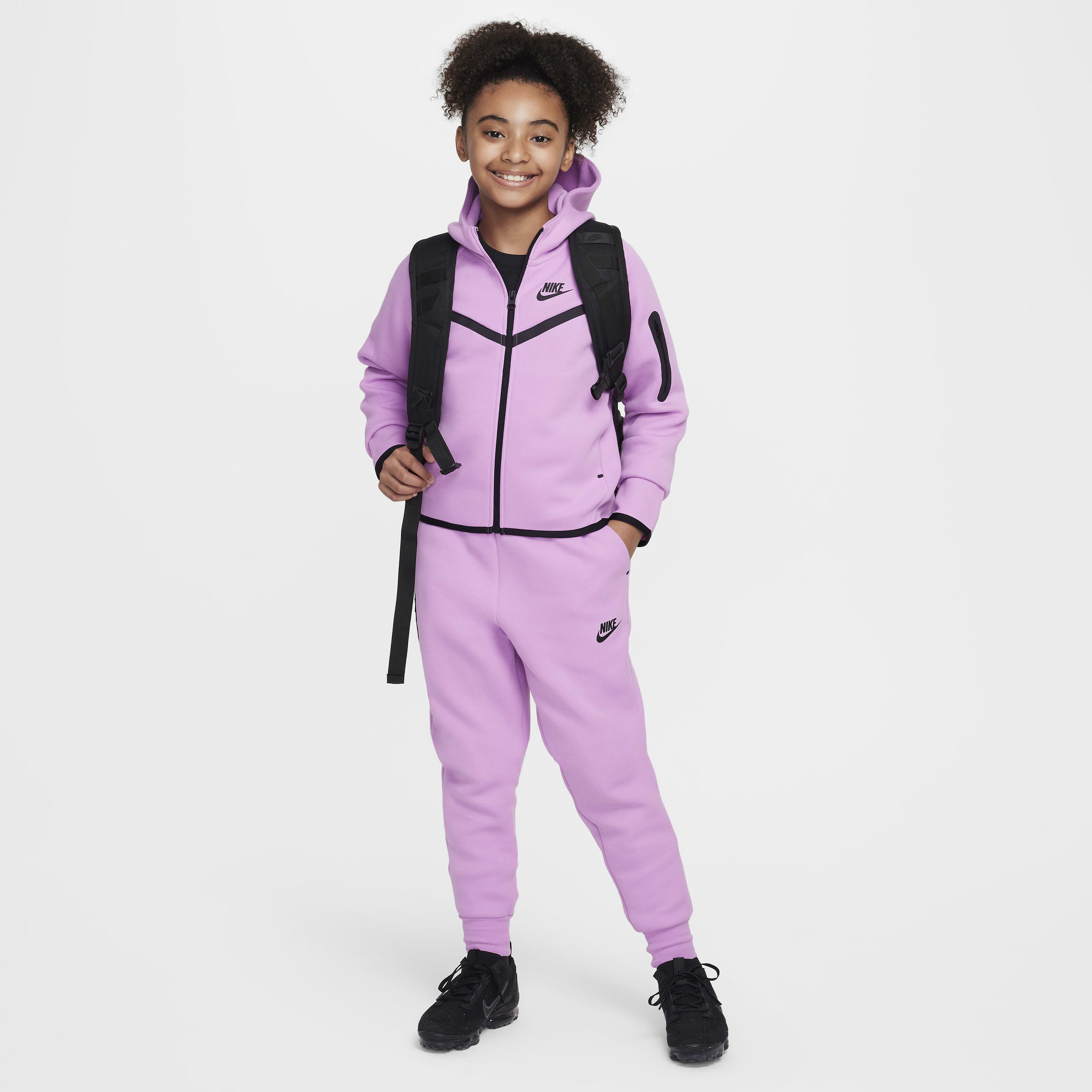 Purple nike tech fleece top
