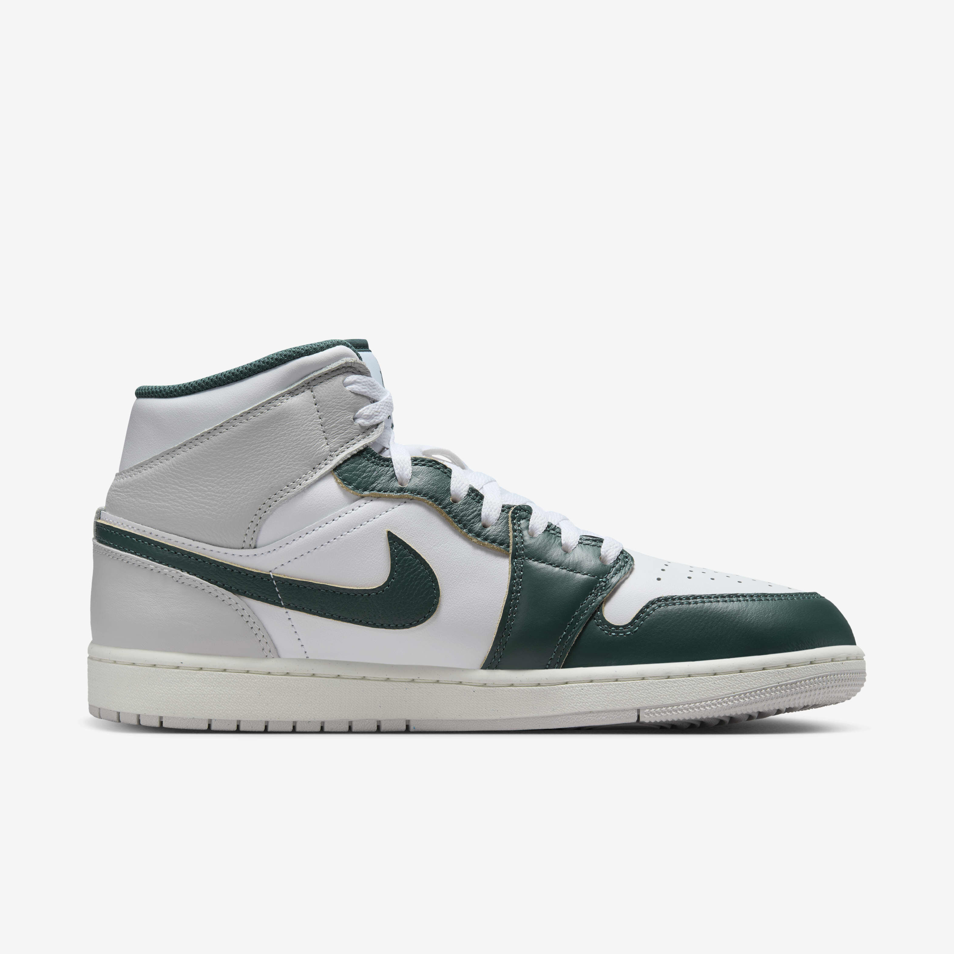 靴 NIKE GS Air Jordan 1 Mid SE 24cm Air Jordan 1 Mid SE GS White / Grey / Oxidized Green - Jul