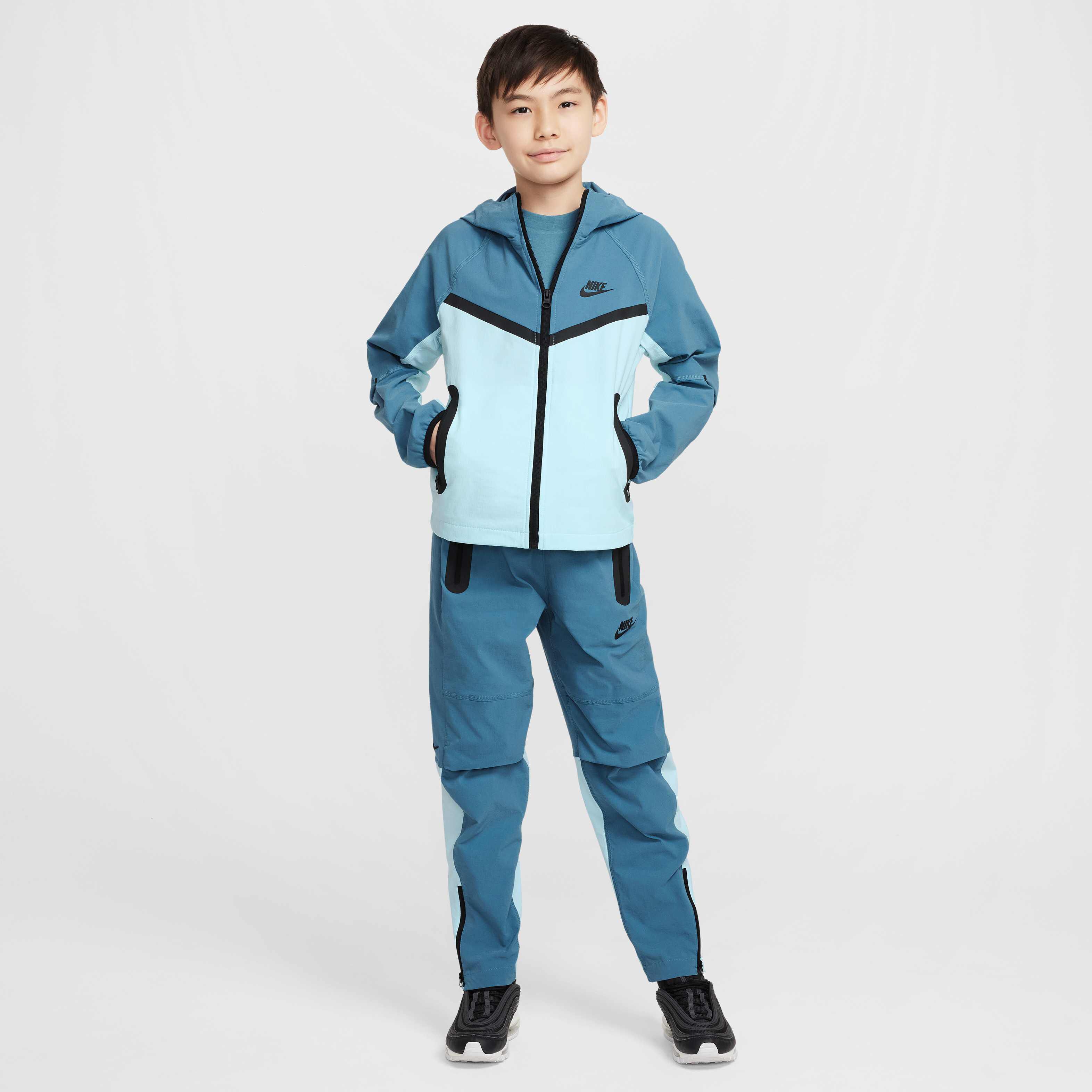 Buy Nike Tech Older Kids' (Boys') Woven Jacket - Glacier