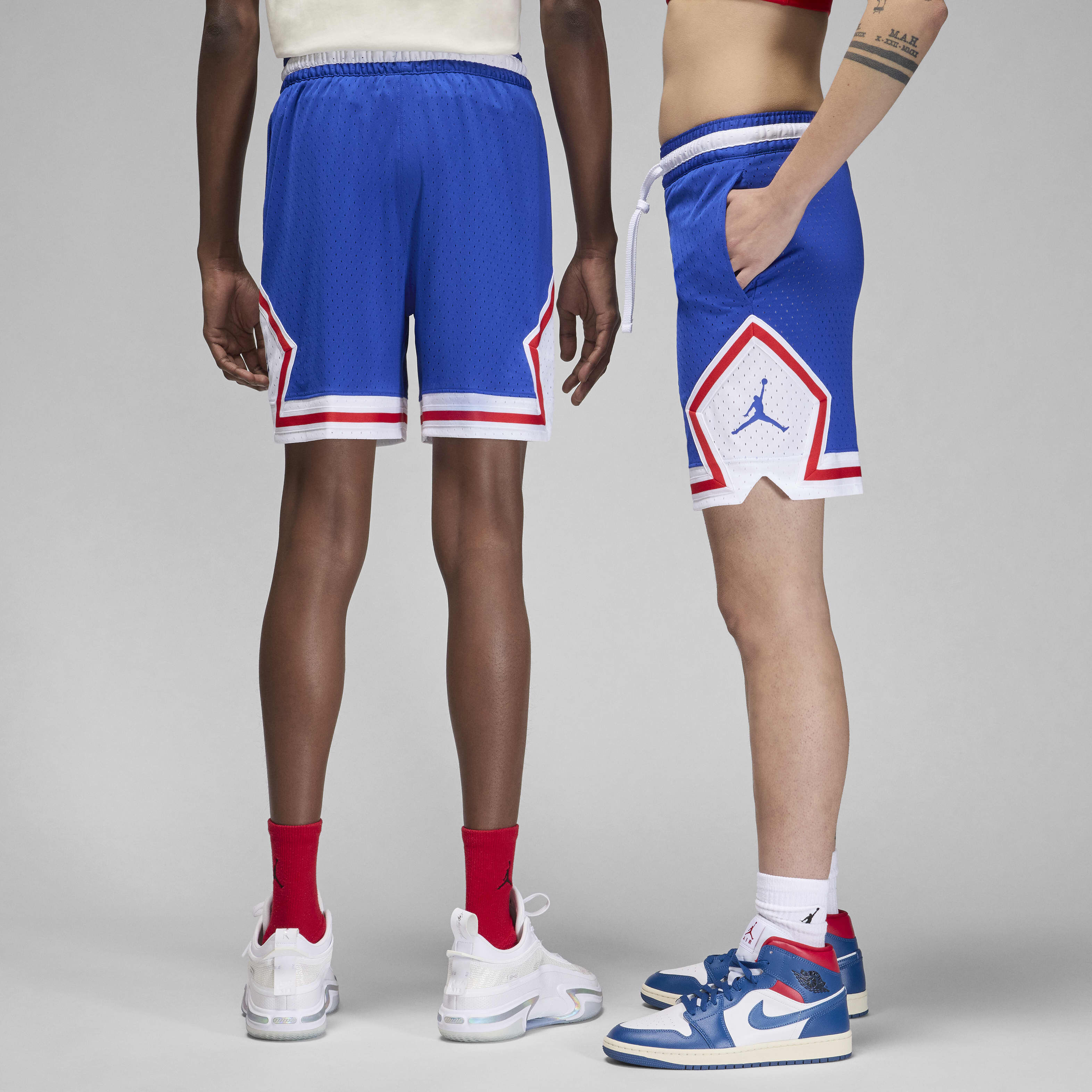 Jordan red and blue shorts hotsell