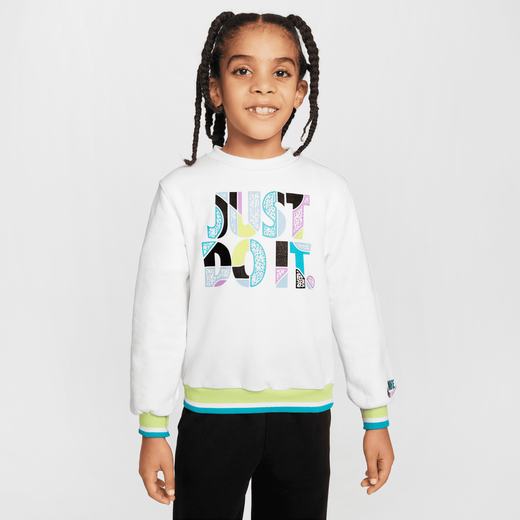 Kids' Long Sleeves Shirts Sale-Nike, Nike Sportswear "Outside the Lines", Little Kids' French Terry Crew Top