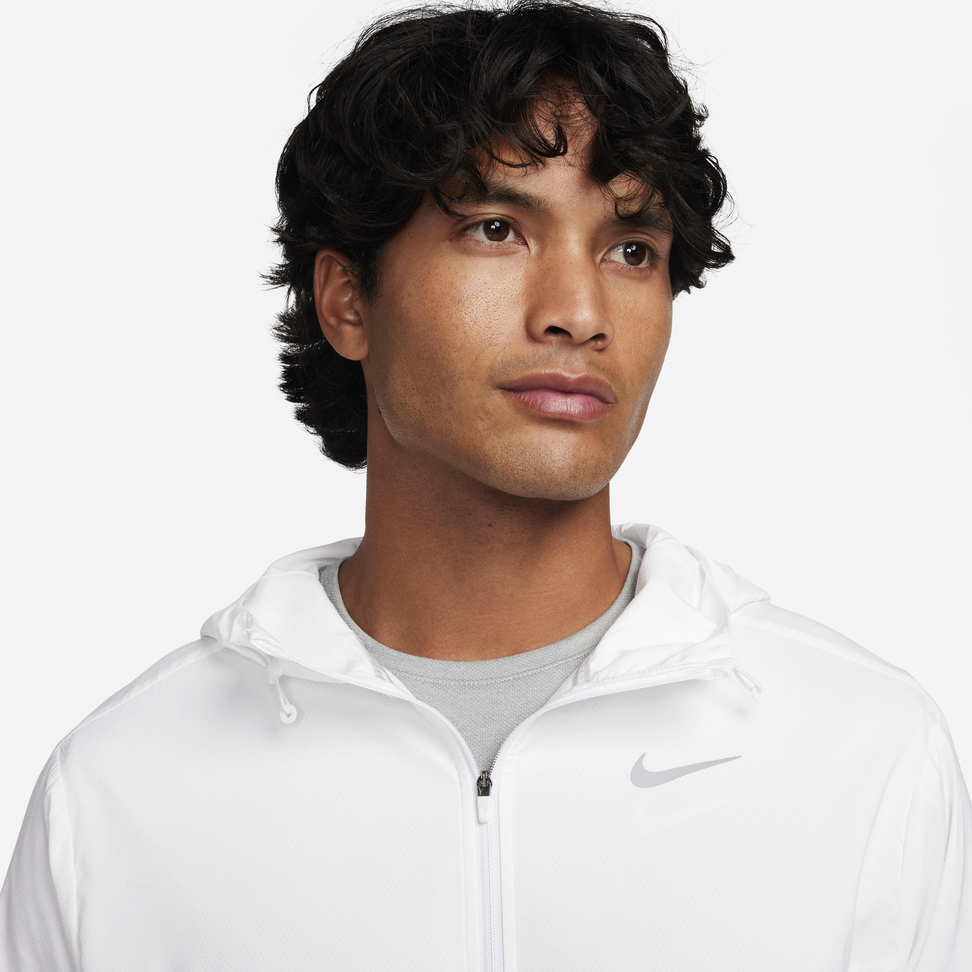 White nike running jacket sale