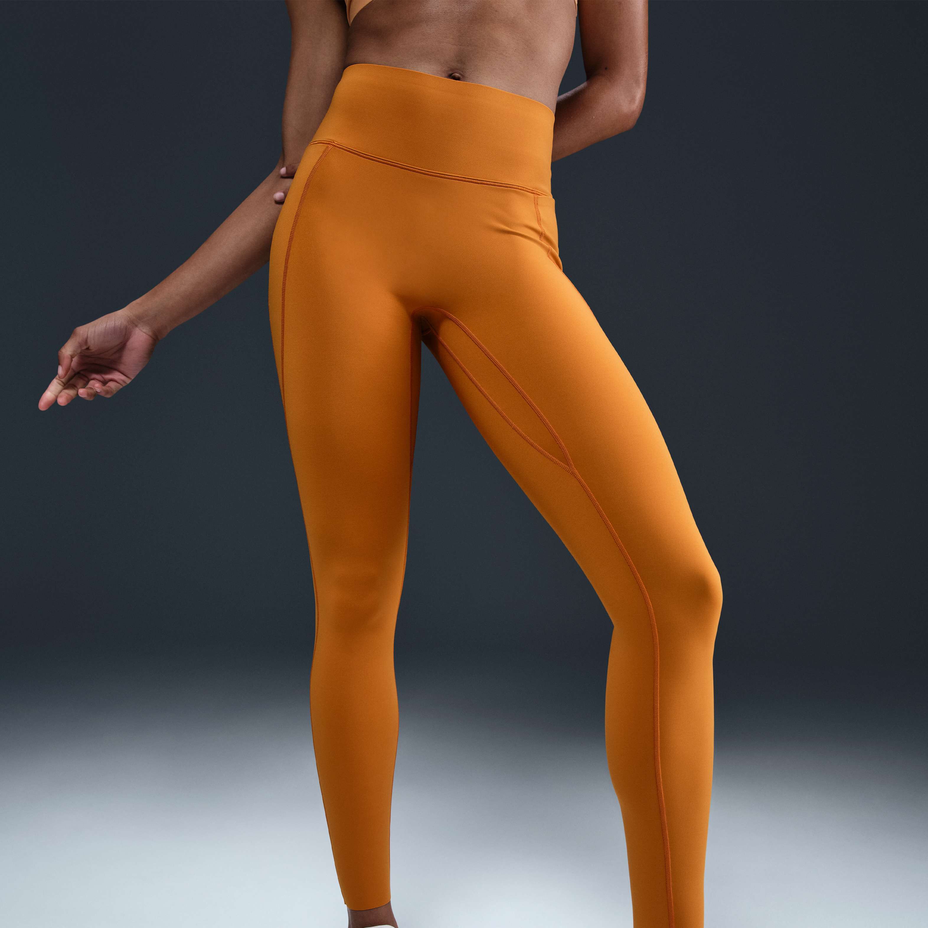 neon orange nike leggings