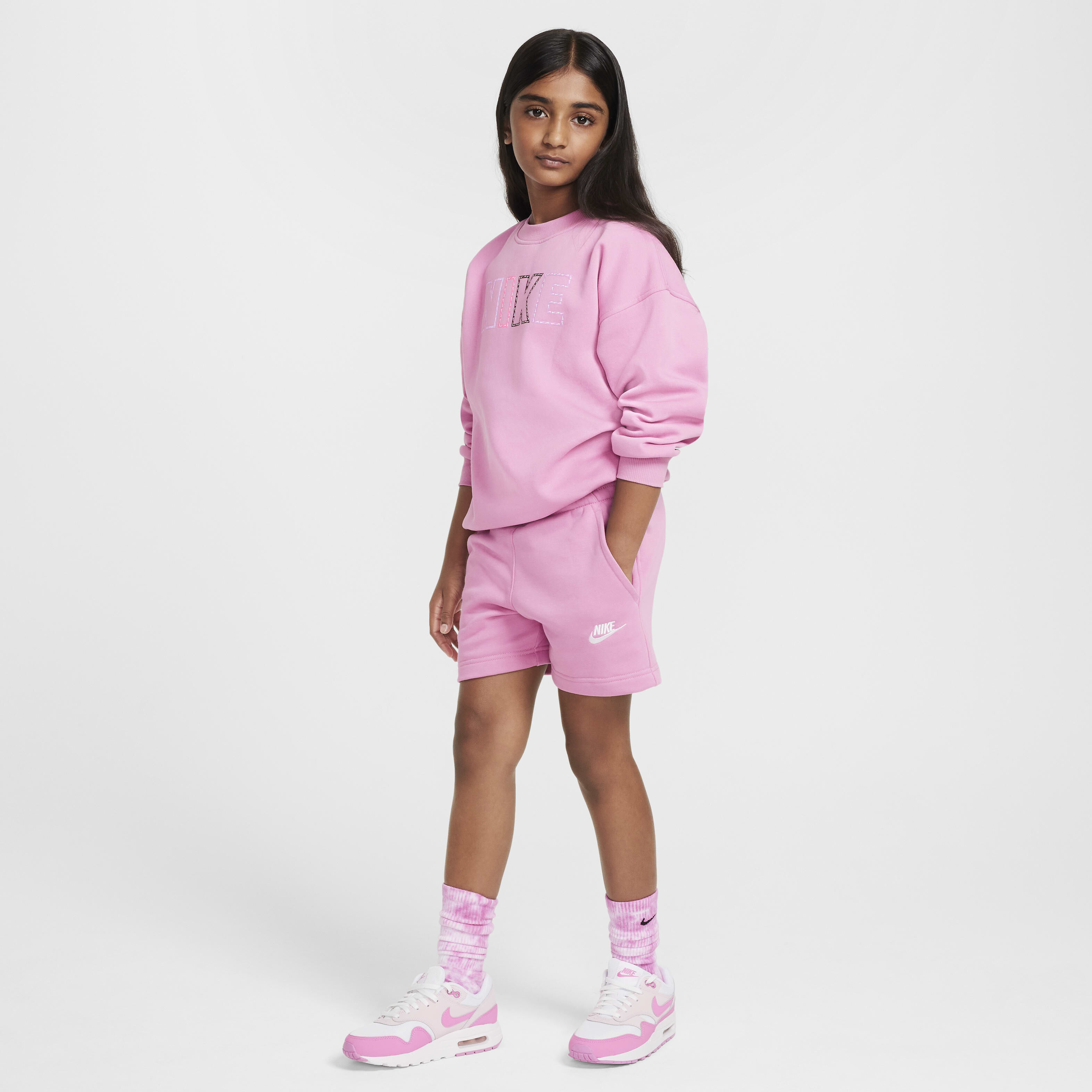 Buy Nike Sportswear Club Fleece Older Kids Girls 13cm approx. French Terry Shorts Nike Qatar Official