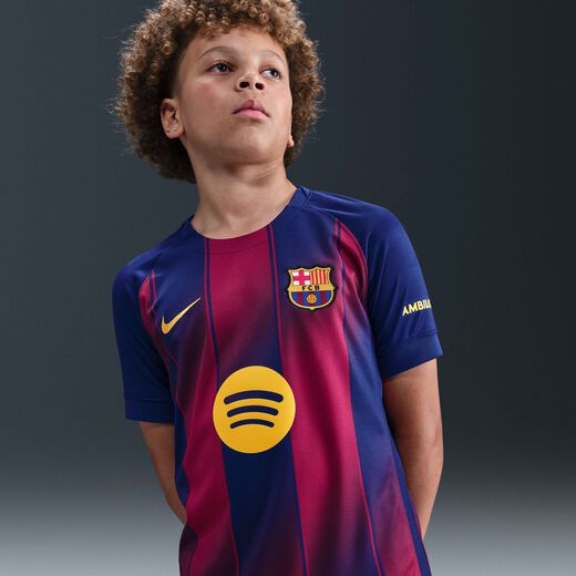So Win Collection-Nike, F.C. Barcelona 2025/26 Stadium Home, Older Kids' Nike Dri-FIT Football Replica Shirt