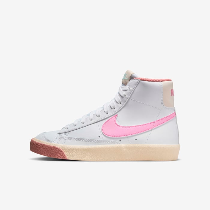 Buy Nike Blazer Mid '77 Older Kids' Shoes White/Guava Ice/Jade