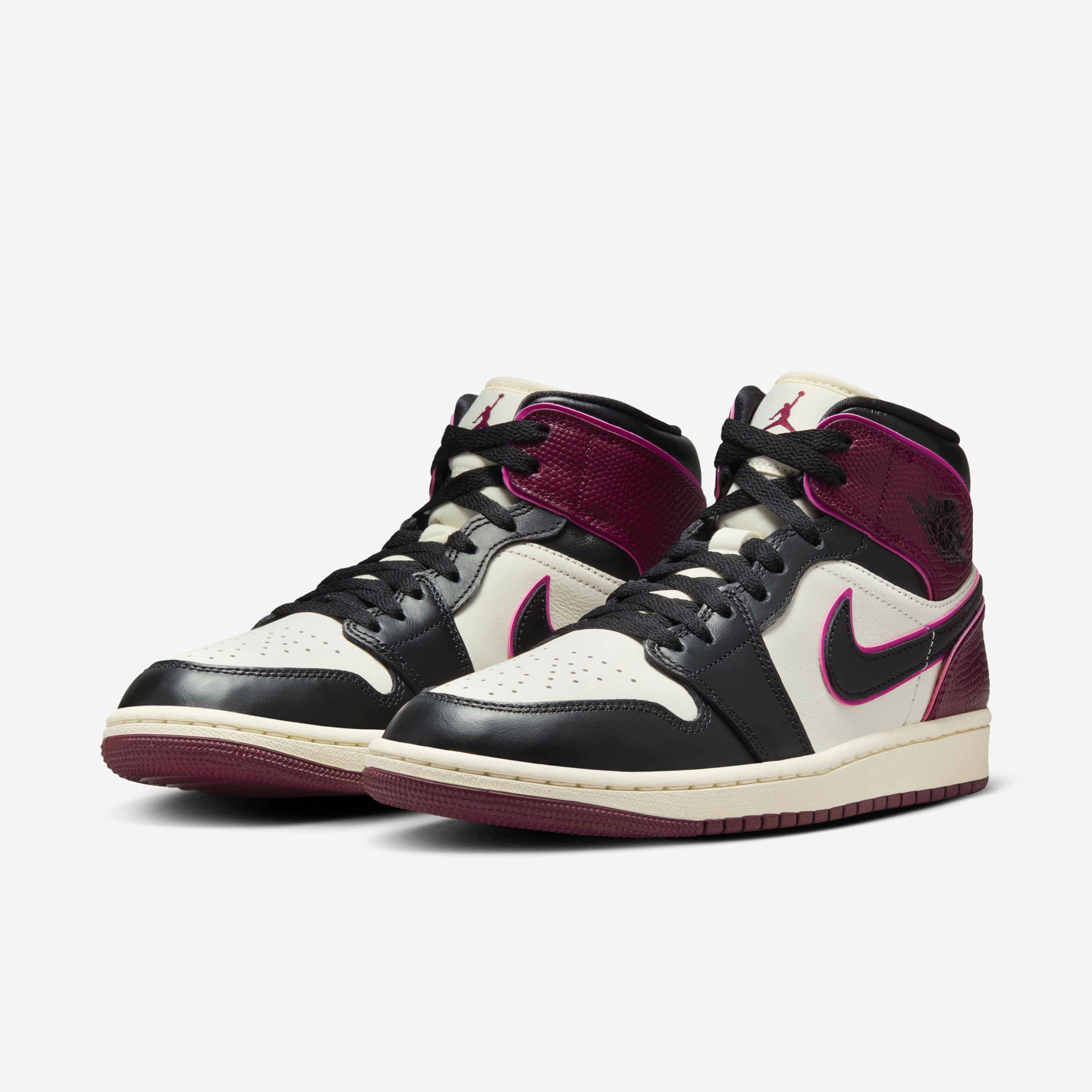 Buy Air Jordan 1 Mid SE Women's Shoes - Sail/Active Pink