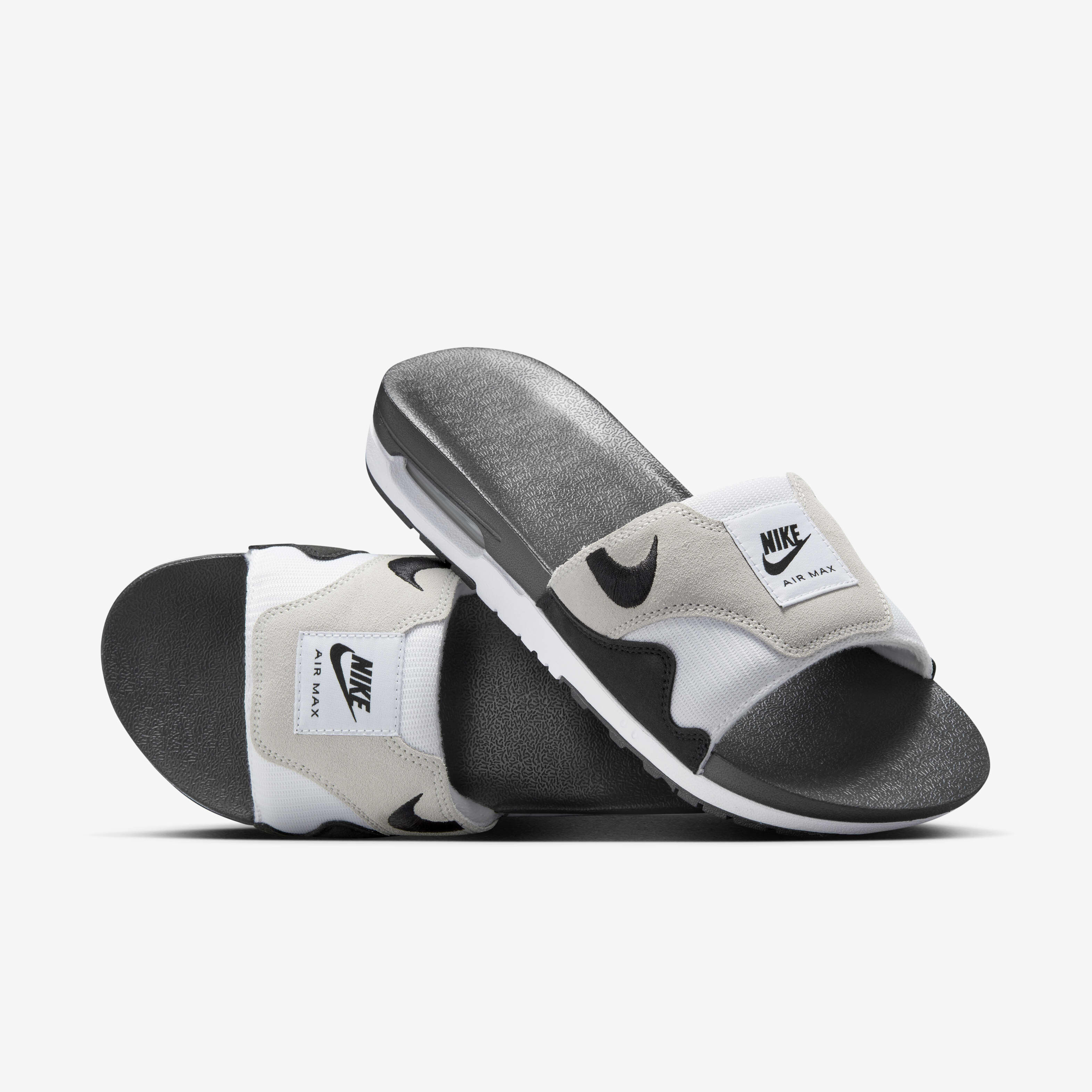Buy Nike Air Max 1 Men's Slides - White/Light Neutral Grey