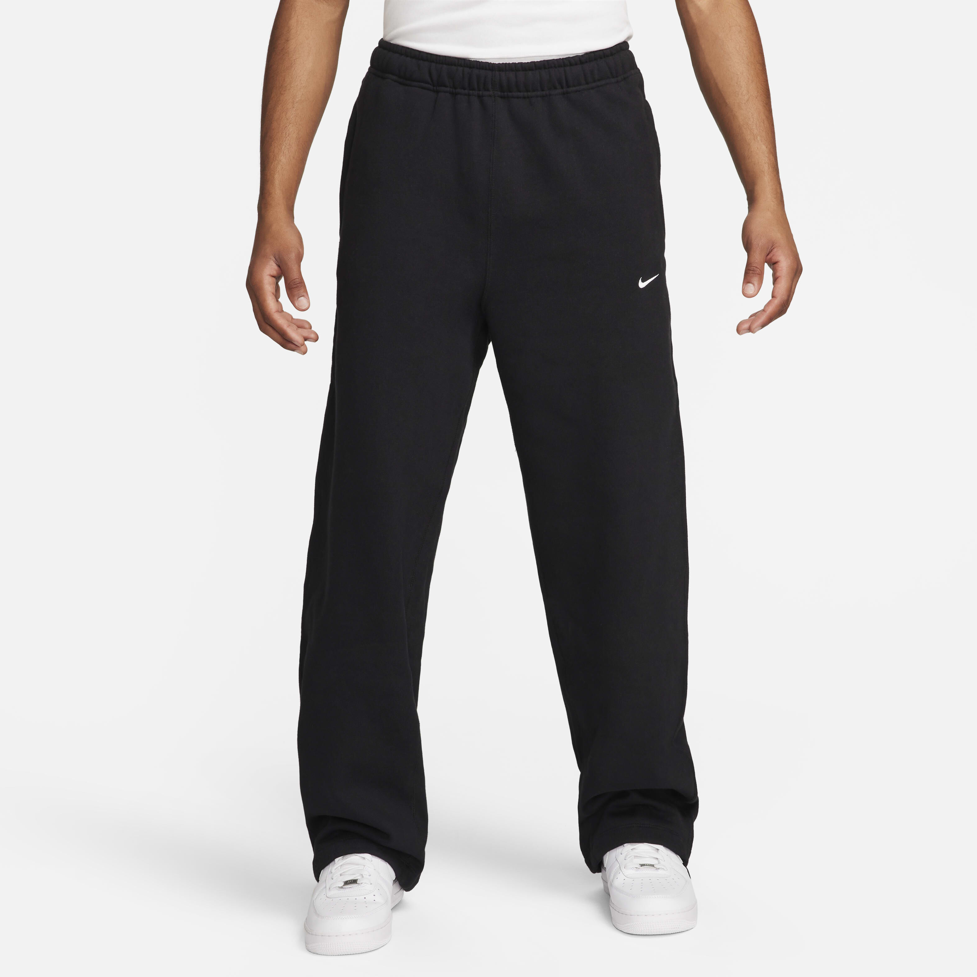 Buy Nike Solo Swoosh Men s Open Hem Fleece Trousers Nike Qatar Official