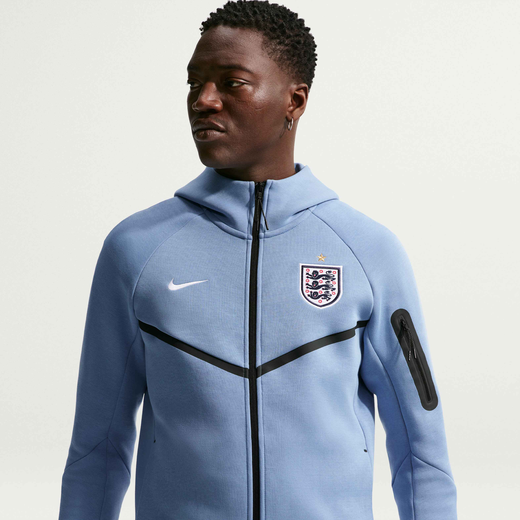 Men's Hoodies-Nike, England Tech Fleece Windrunner, Men's Nike Football Full-Zip Hoodie