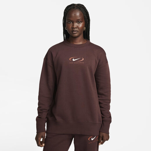 Hoodies & Sweatshirts-Nike, Nike Sportswear Phoenix Fleece, Women's Oversized Crew-neck Sweatshirt