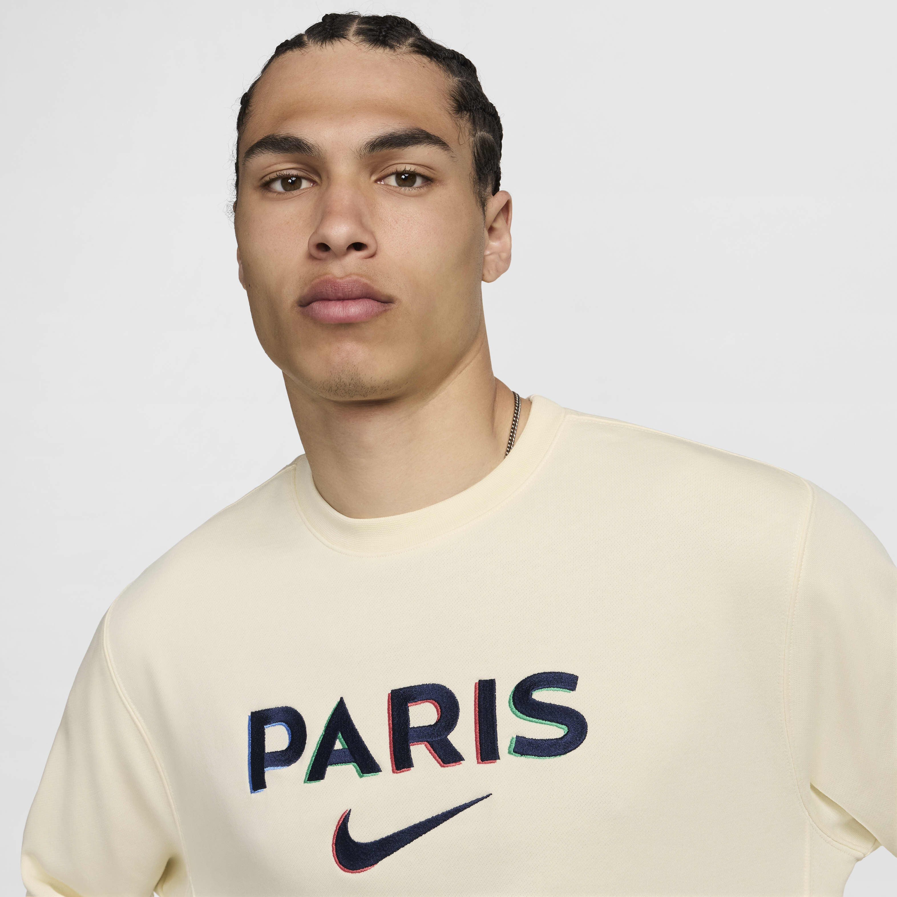 Buy Paris Saint Germain Club Men s Nike Football French Terry Crew Neck Sweatshirt Nike Qatar Official