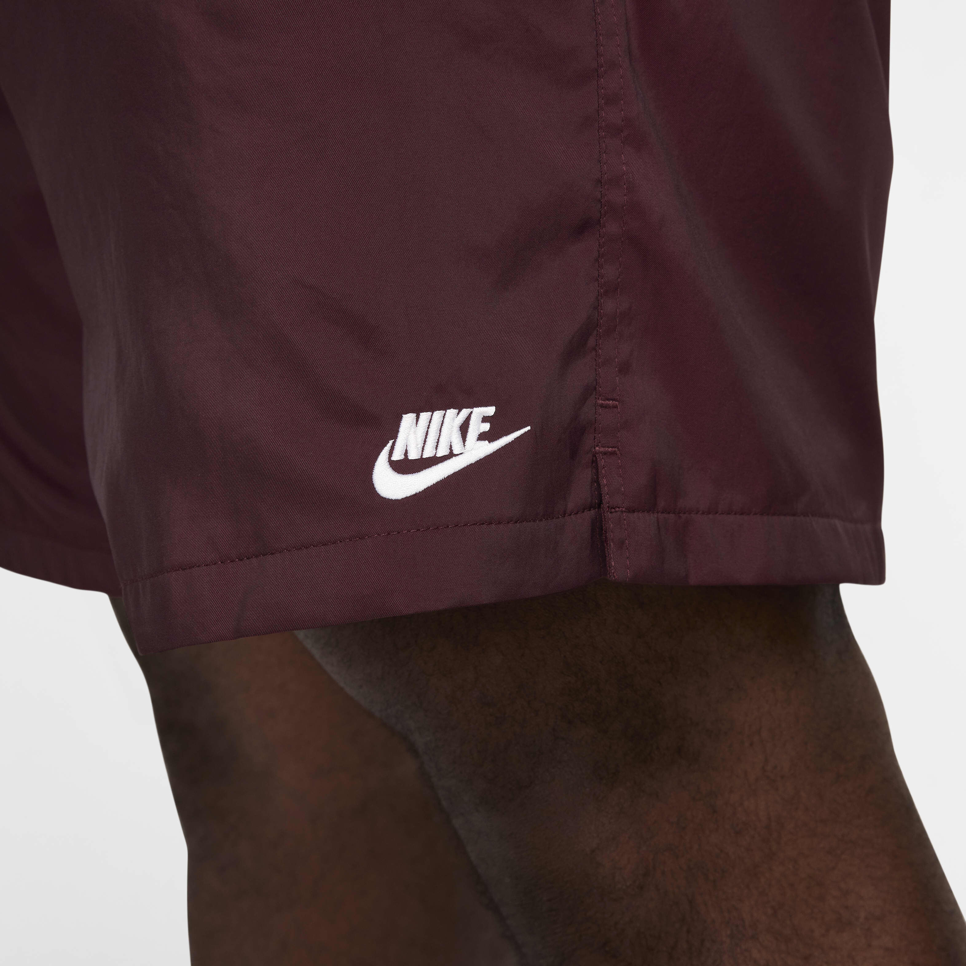 Nike woven logo shorts burgundy cheap