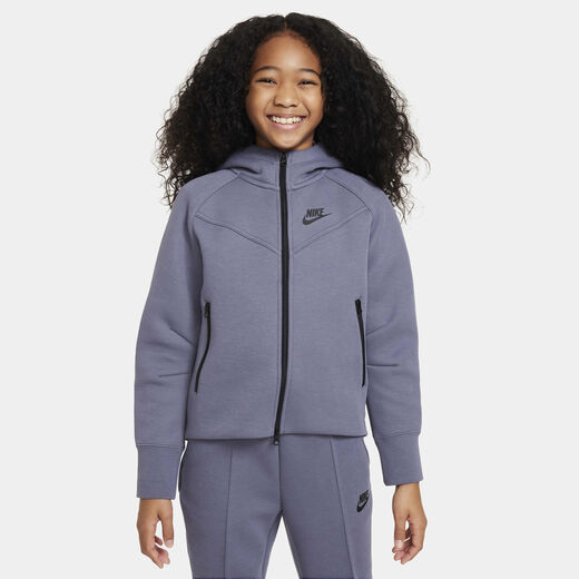 Hoodies & Sweatshirts-Nike, Nike Sportswear Tech Fleece, Older Kids' (Girls') Full-Zip Hoodie