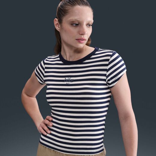 Womens-Nike, Nike Sportswear, Women's Tight Striped T-Shirt