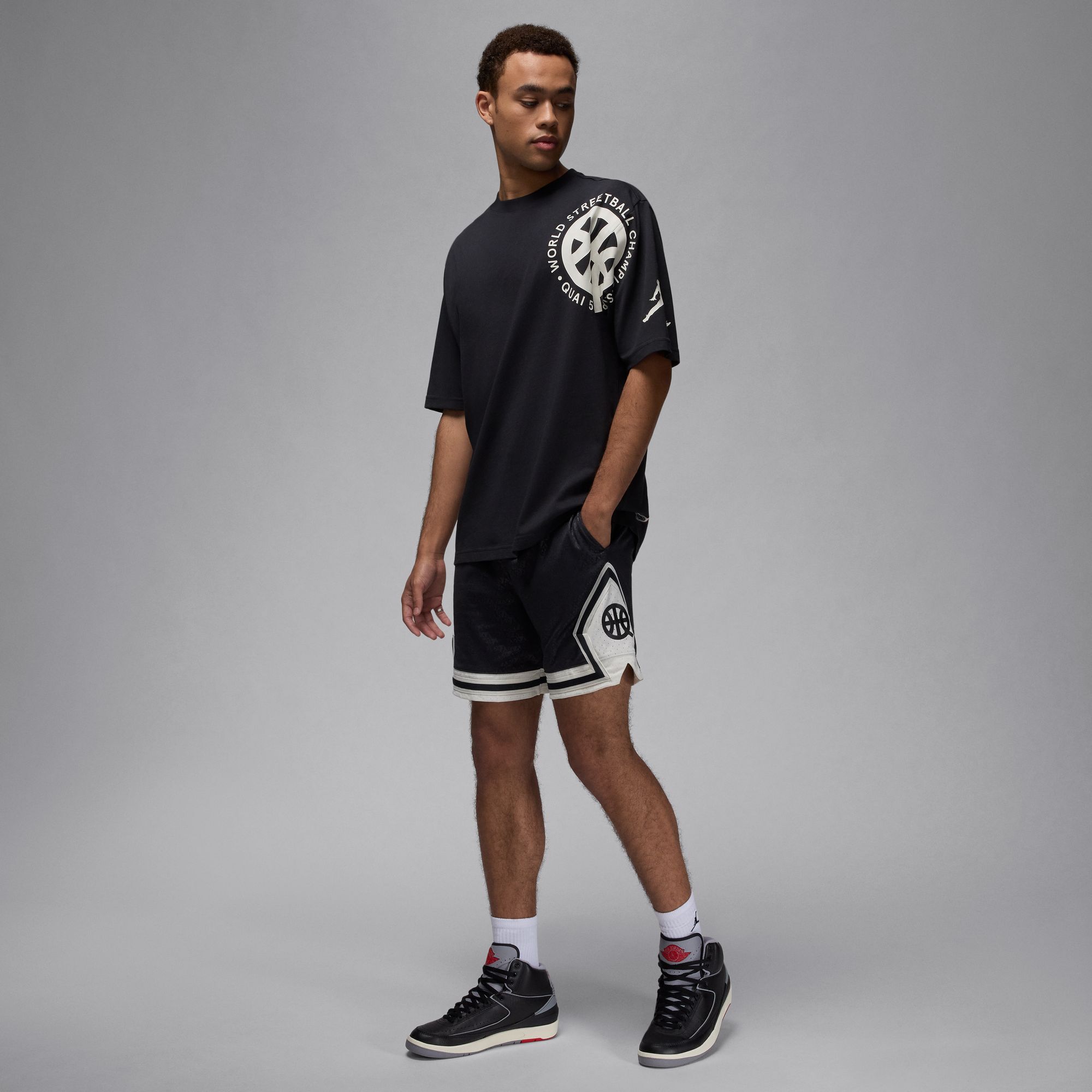 Buy Jordan Quai 54 Men's Diamond Shorts - Off Noir/Sail/Off