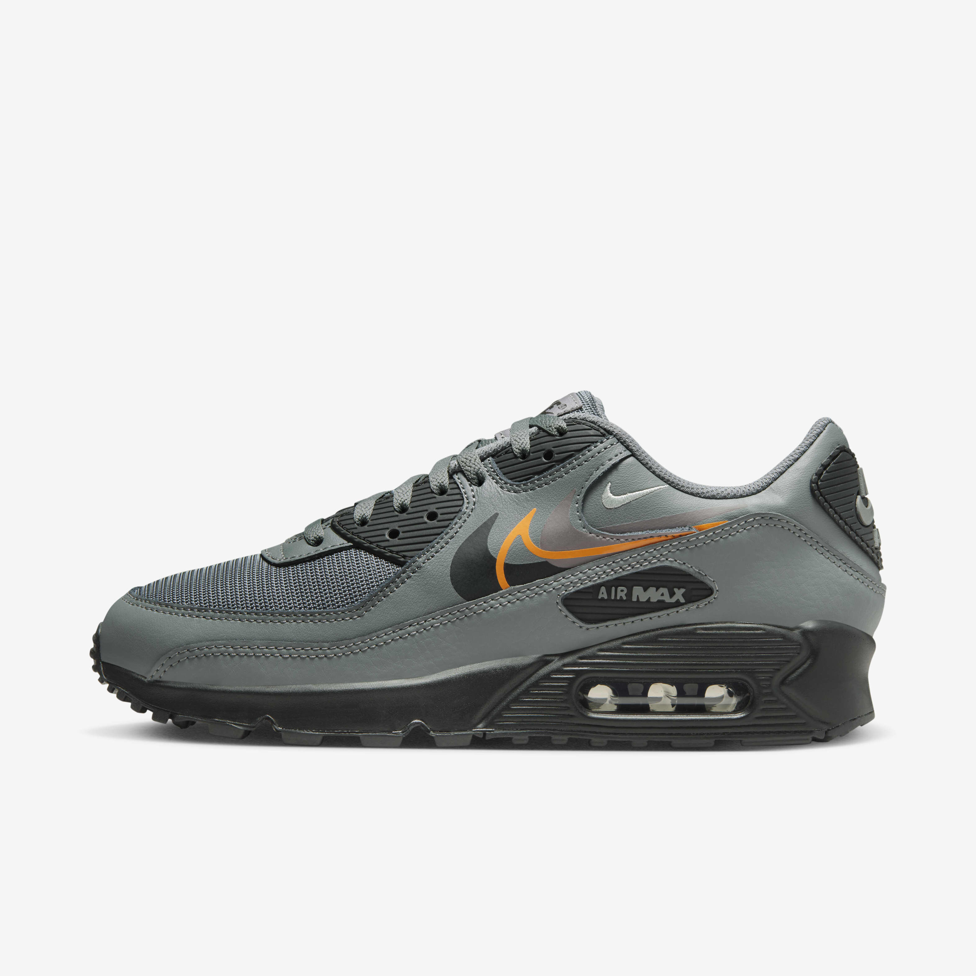 Buy Nike Air Max 90 Men's Shoes Smoke Grey/Bright Mandarin