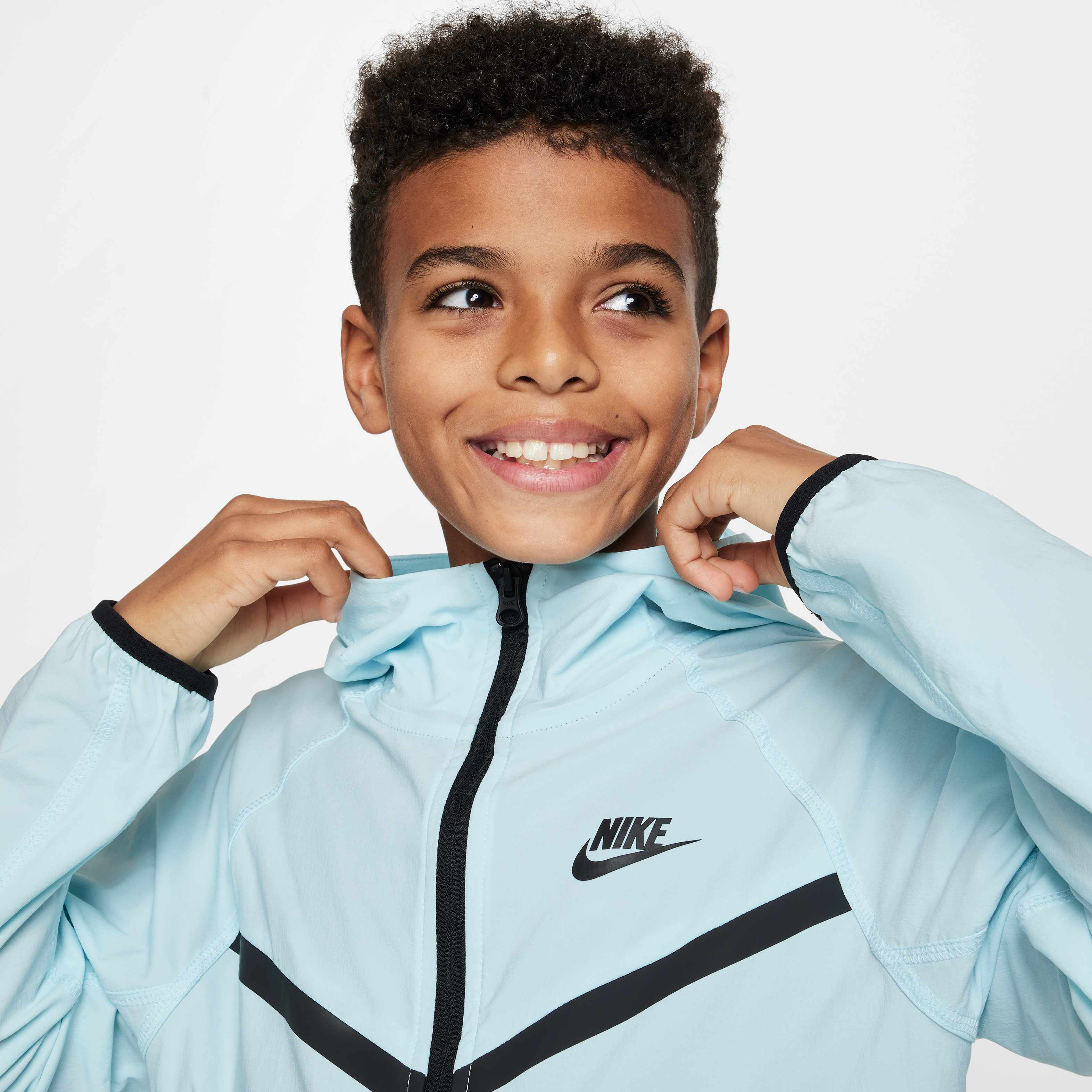 Buy Nike Tech Older Kids' (Boys') Woven Jacket - Glacier