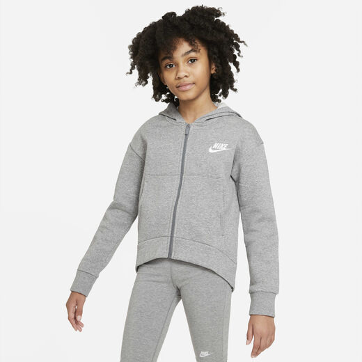 Hoodies & Sweatshirts-Nike, Nike Sportswear Club Fleece, Older Kids' (Girls') Full-Zip Hoodie