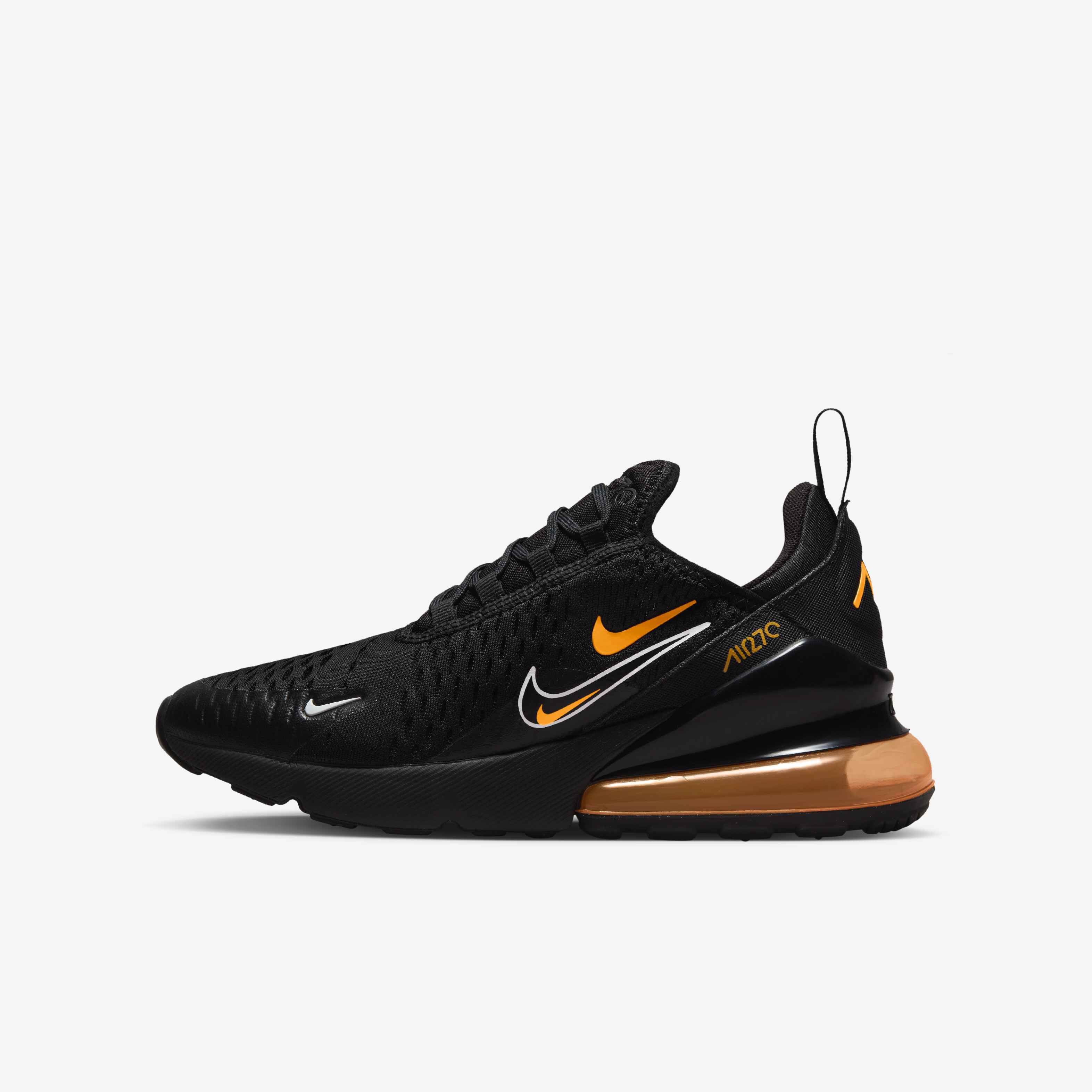 Buy Nike Air Max 270 Older Kids' Shoes Black/White/Kumquat
