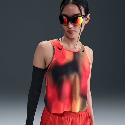 T-Shirts & Tops-Nike, Nike AeroSwift, Women's Dri-FIT ADV Cropped Printed Running Tank Top