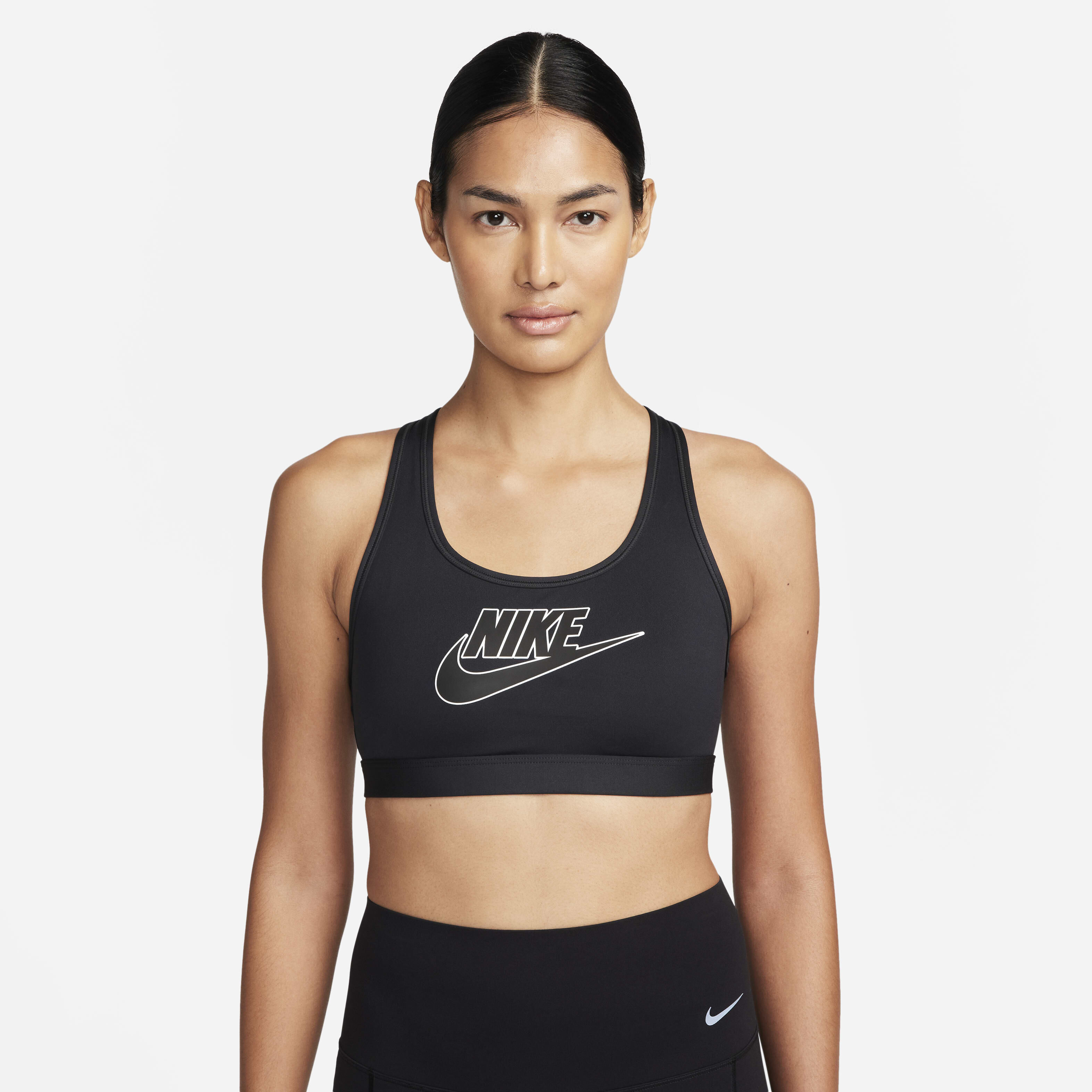 Buy Nike Swoosh Medium Support Women s Padded Logo Sports Bra Nike Qatar Official