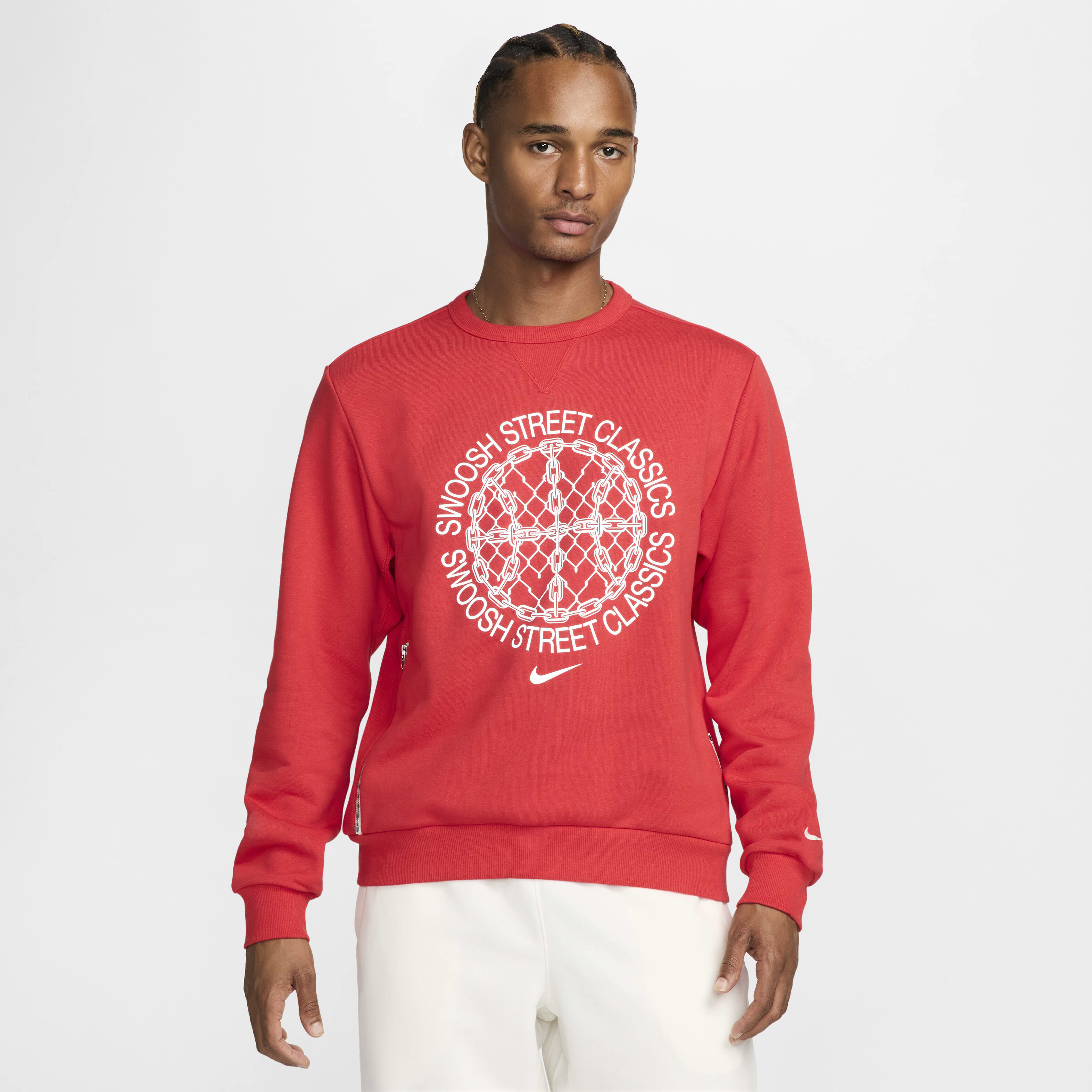 Nike crew neck sweatshirt with pockets online