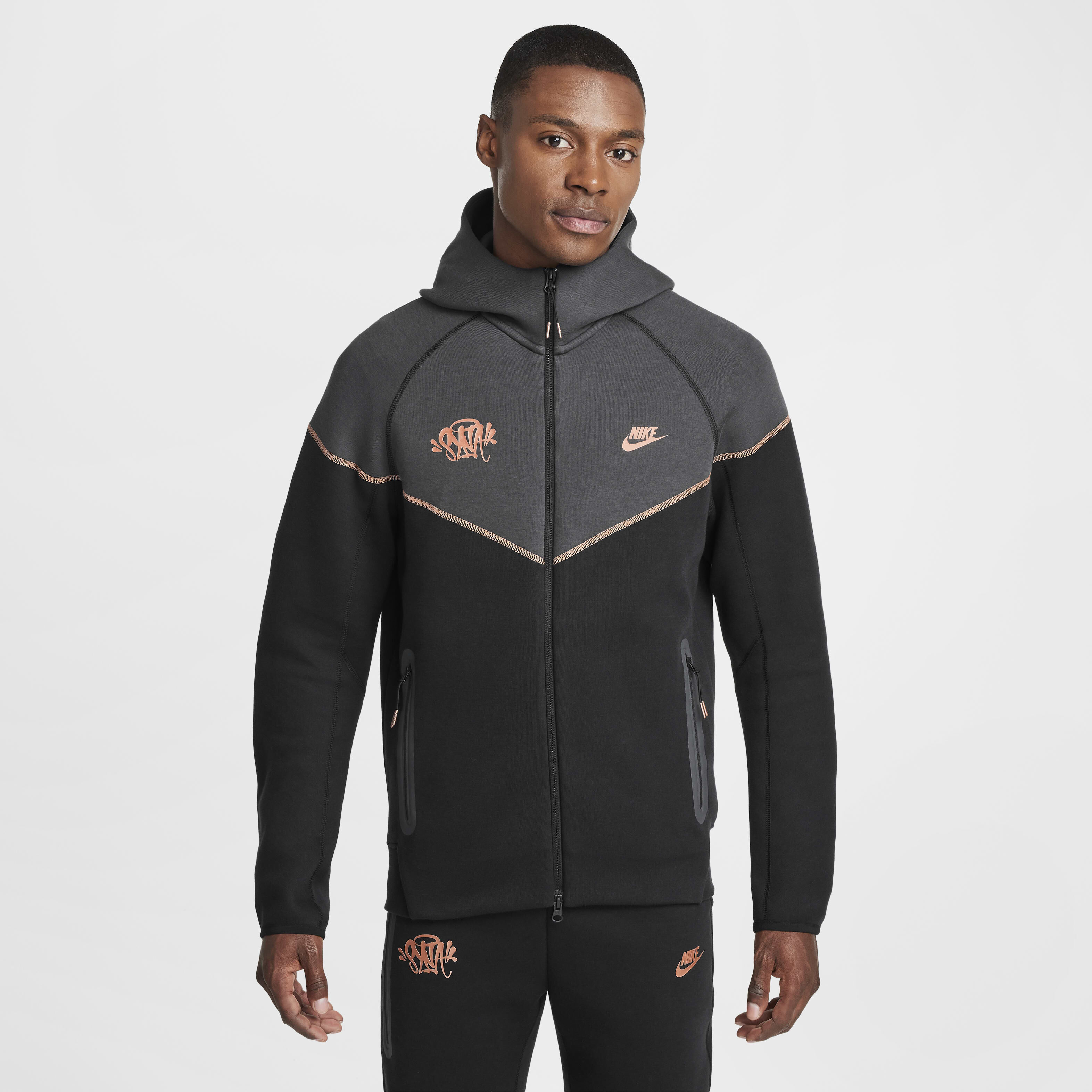 Mens nike chevron full zip hoodie discount