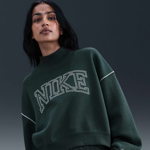 Women's Clothing-Nike, Nike Sportswear Phoenix Fleece, Women's Mock-Neck Sweatshirt Women's Clothing-Nike, Nike Sportswear Phoenix Fleece, Women's Mock-Neck Sweatshirt