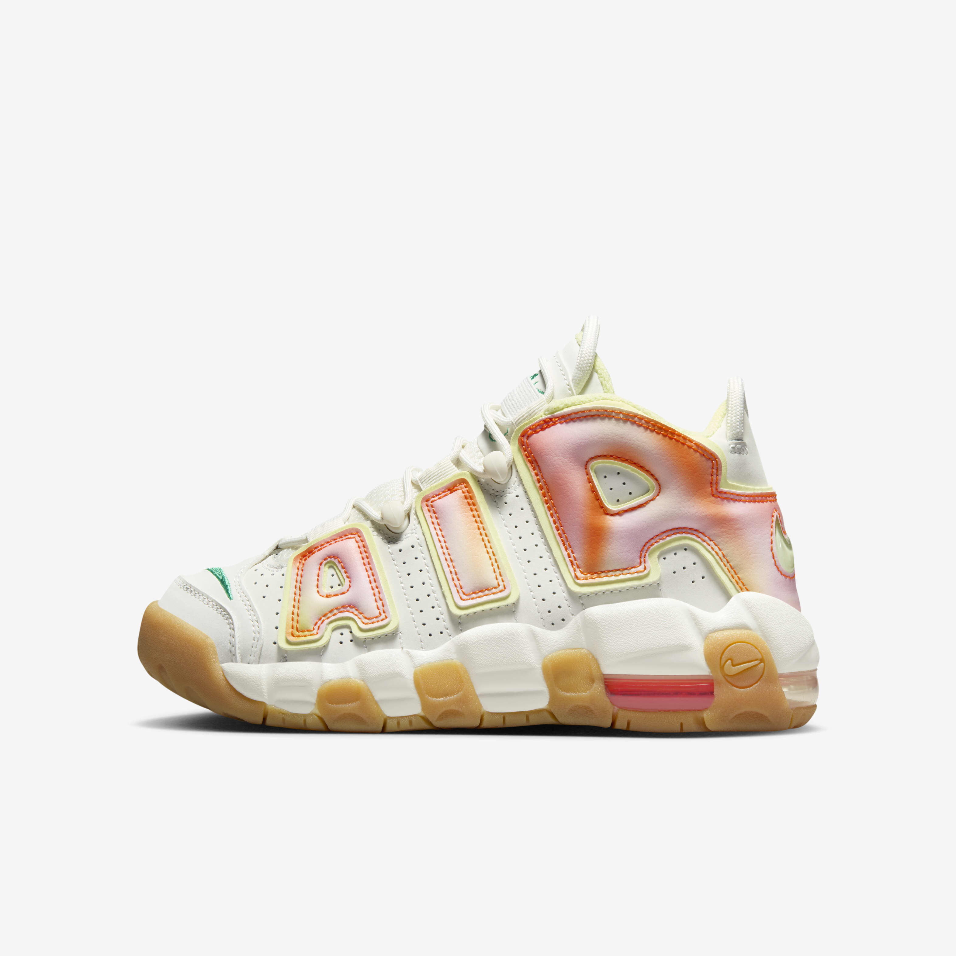 Buy Nike Air More Uptempo Older Kids' Shoes Sail/Luminous Green