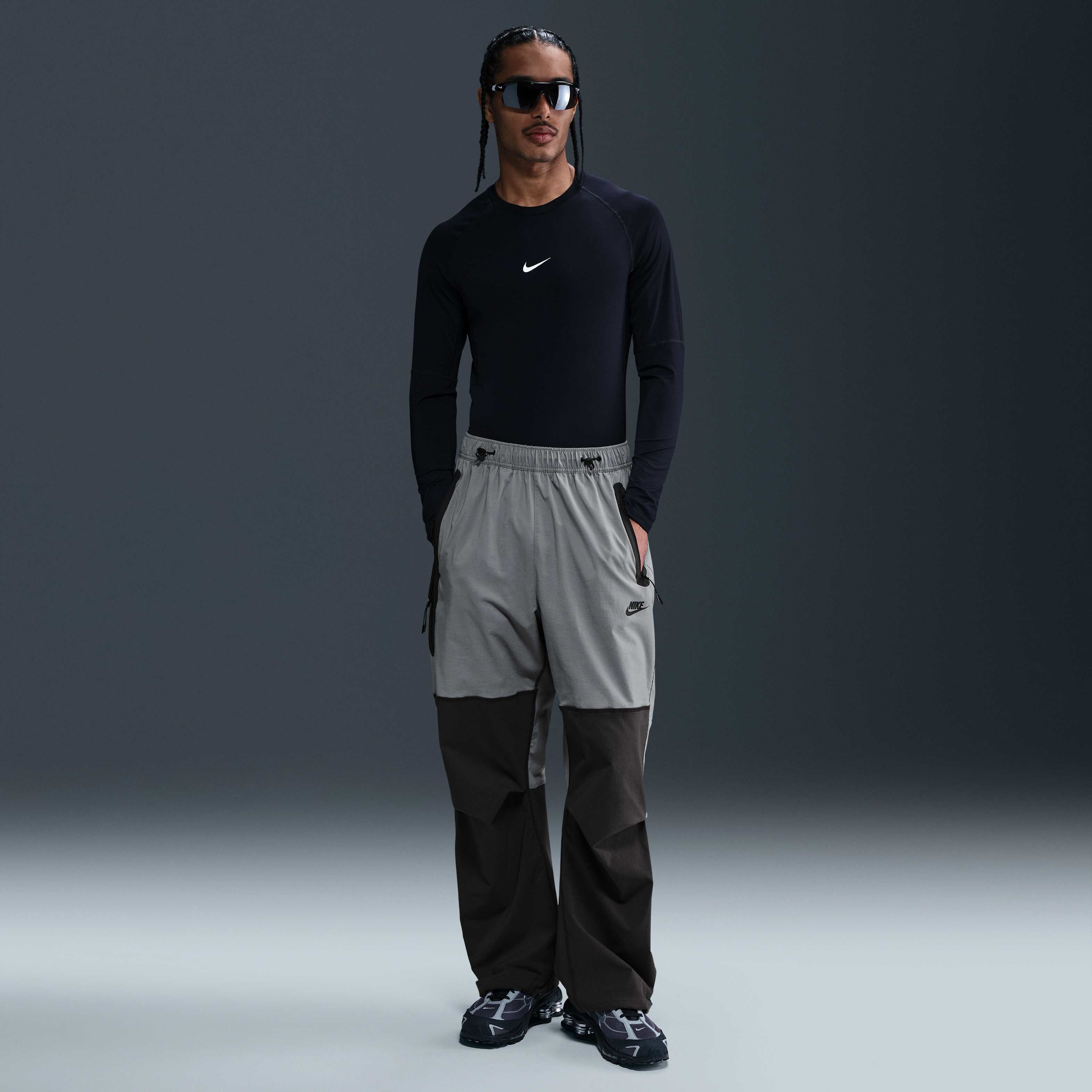 Buy Nike Tech Men's Woven Oversized Trousers - Cool Grey