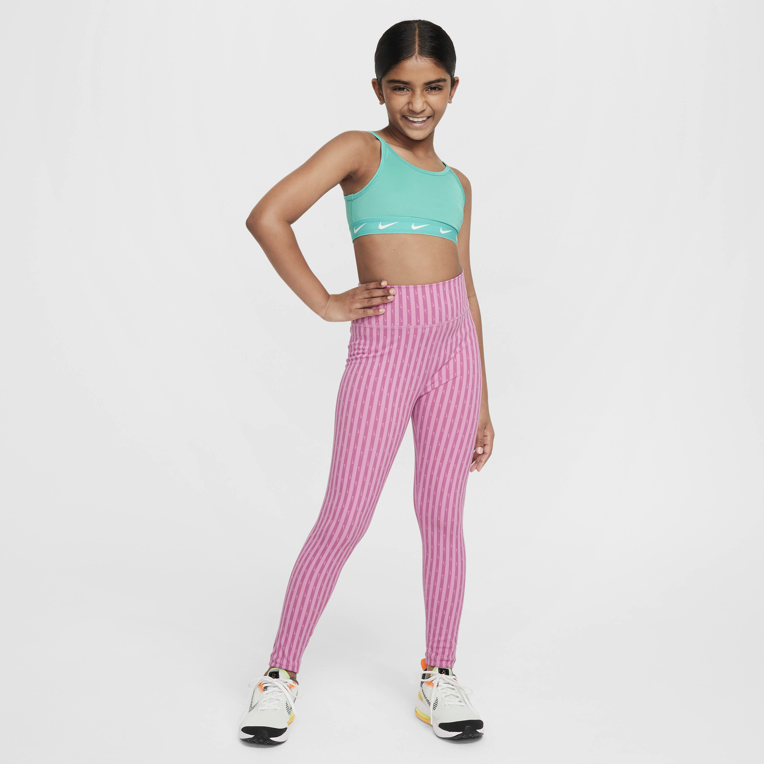 Buy Nike One Older Kids Girls Dri FIT High Waisted Leggings Nike Qatar Official